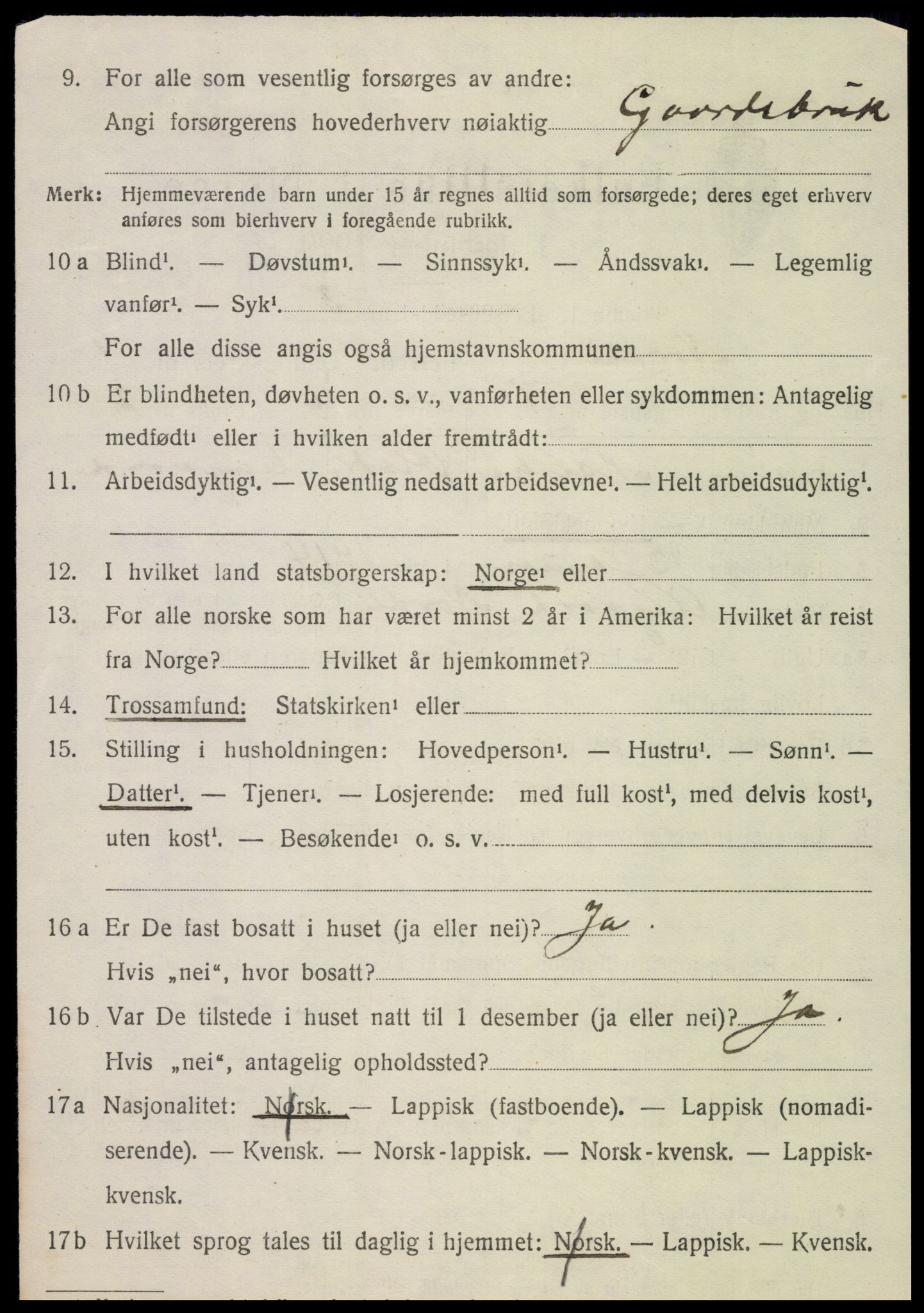 SAT, 1920 census for Nordli, 1920, p. 360