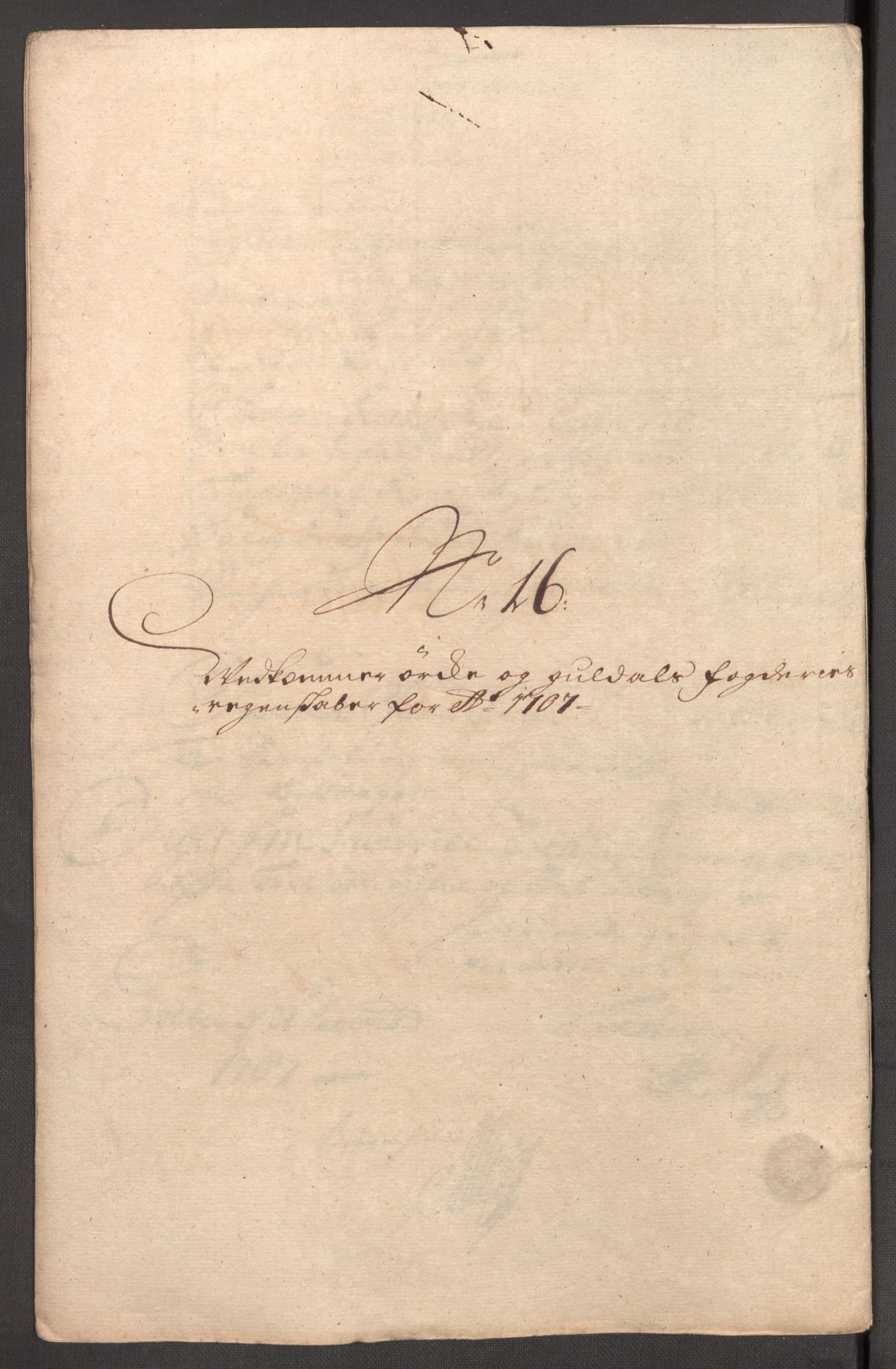 Rentekammeret inntil 1814, Reviderte regnskaper, Fogderegnskap, AV/RA-EA-4092/R60/L3957: Fogderegnskap Orkdal og Gauldal, 1707, p. 276