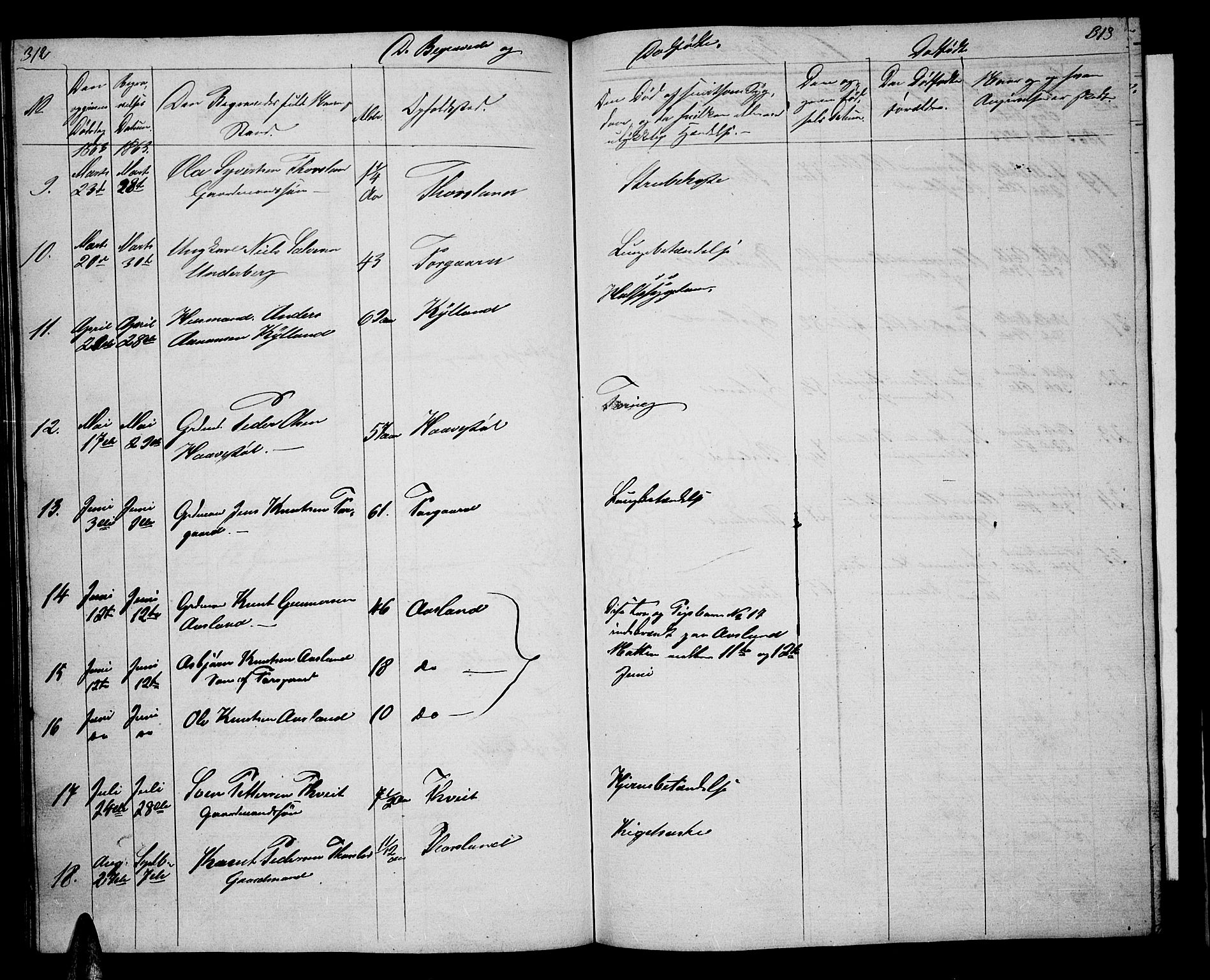 Åseral sokneprestkontor, AV/SAK-1111-0051/F/Fb/L0001: Parish register (copy) no. B 1, 1856-1877, p. 312-313