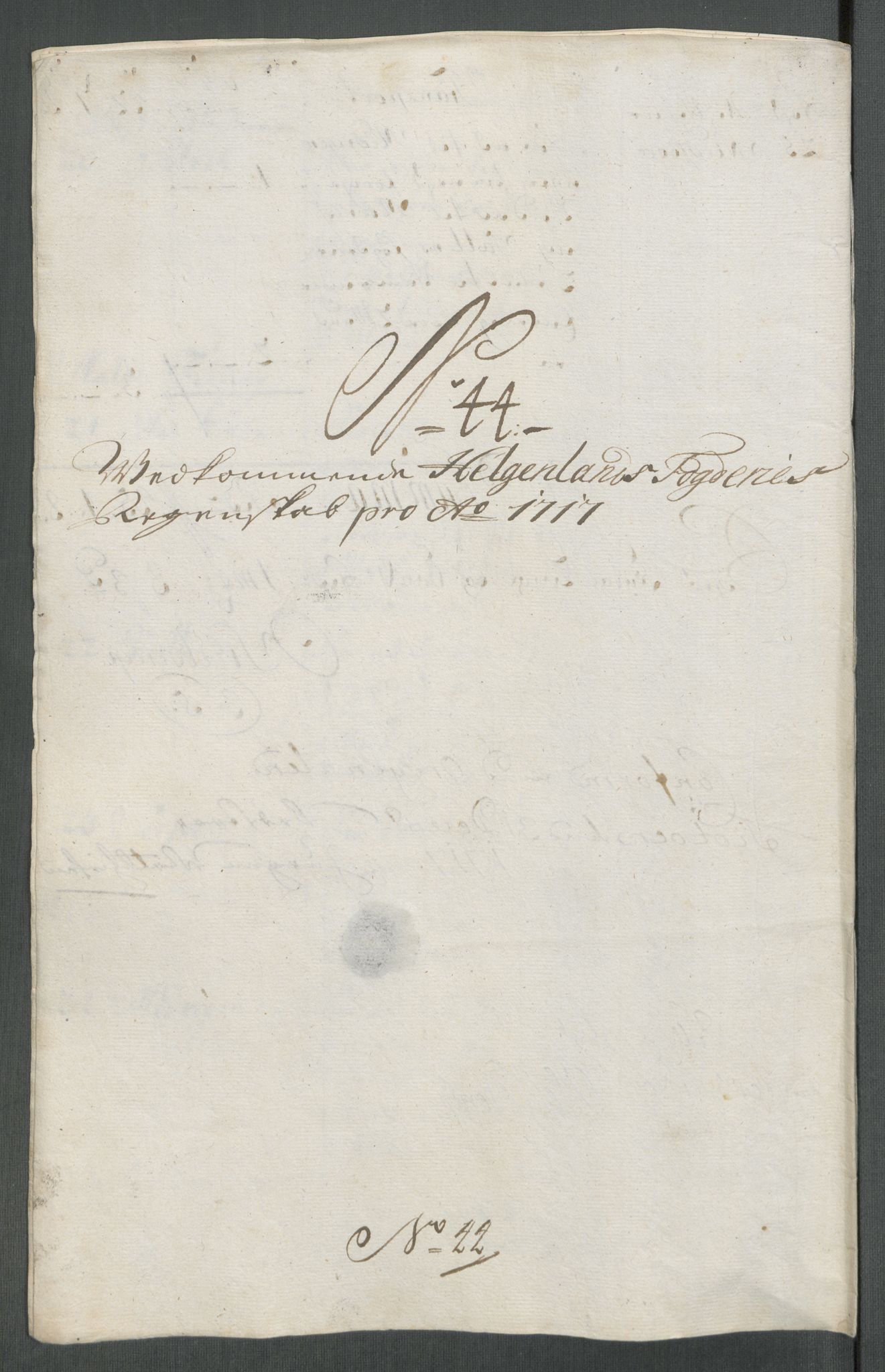 Rentekammeret inntil 1814, Reviderte regnskaper, Fogderegnskap, AV/RA-EA-4092/R65/L4515: Fogderegnskap Helgeland, 1717, p. 335