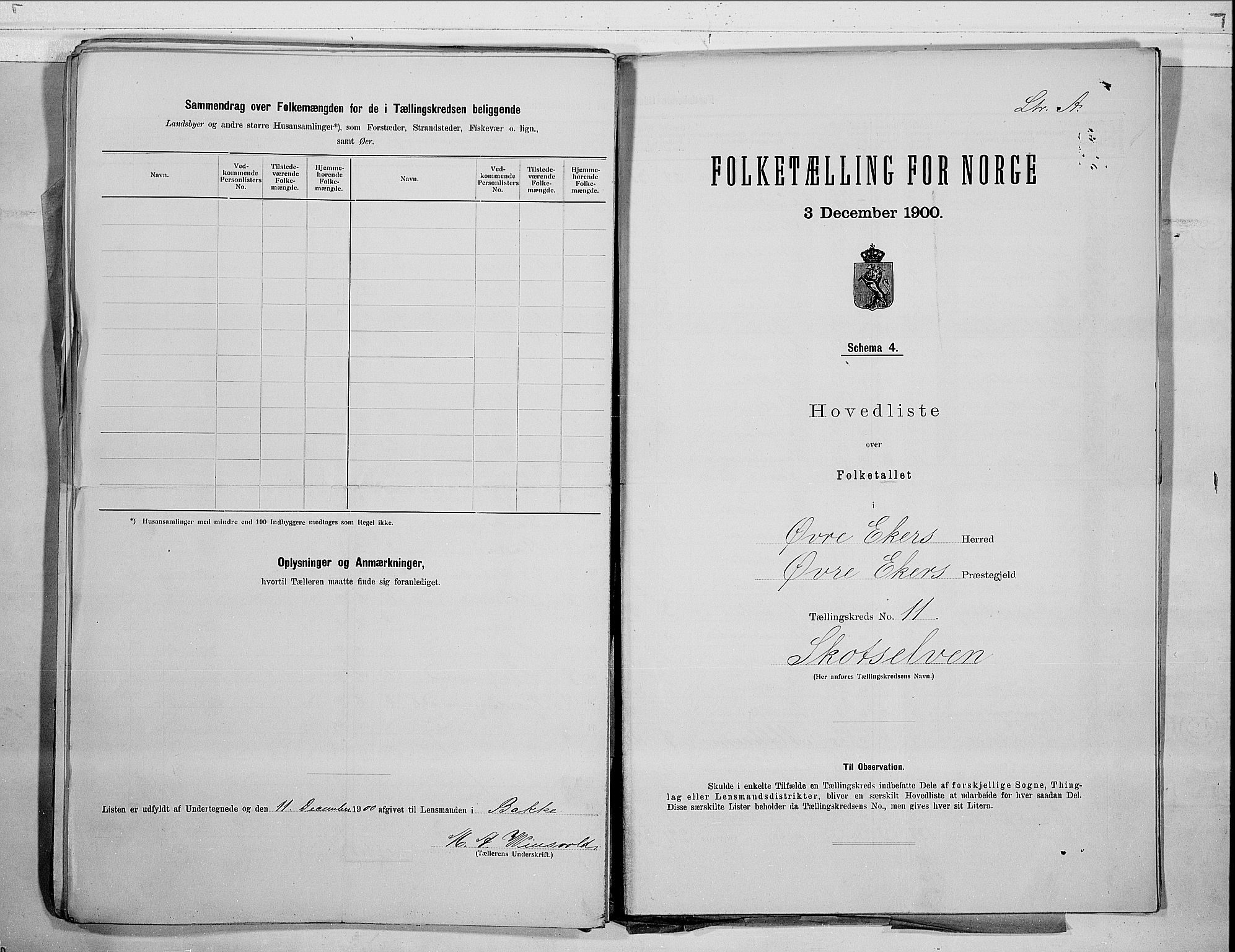 RA, 1900 census for Øvre Eiker, 1900, p. 48