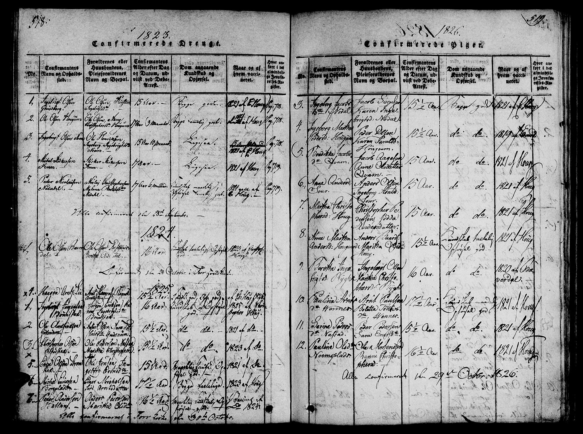 Ministerialprotokoller, klokkerbøker og fødselsregistre - Nord-Trøndelag, AV/SAT-A-1458/746/L0441: Parish register (official) no. 746A03 /2, 1816-1827, p. 518-519