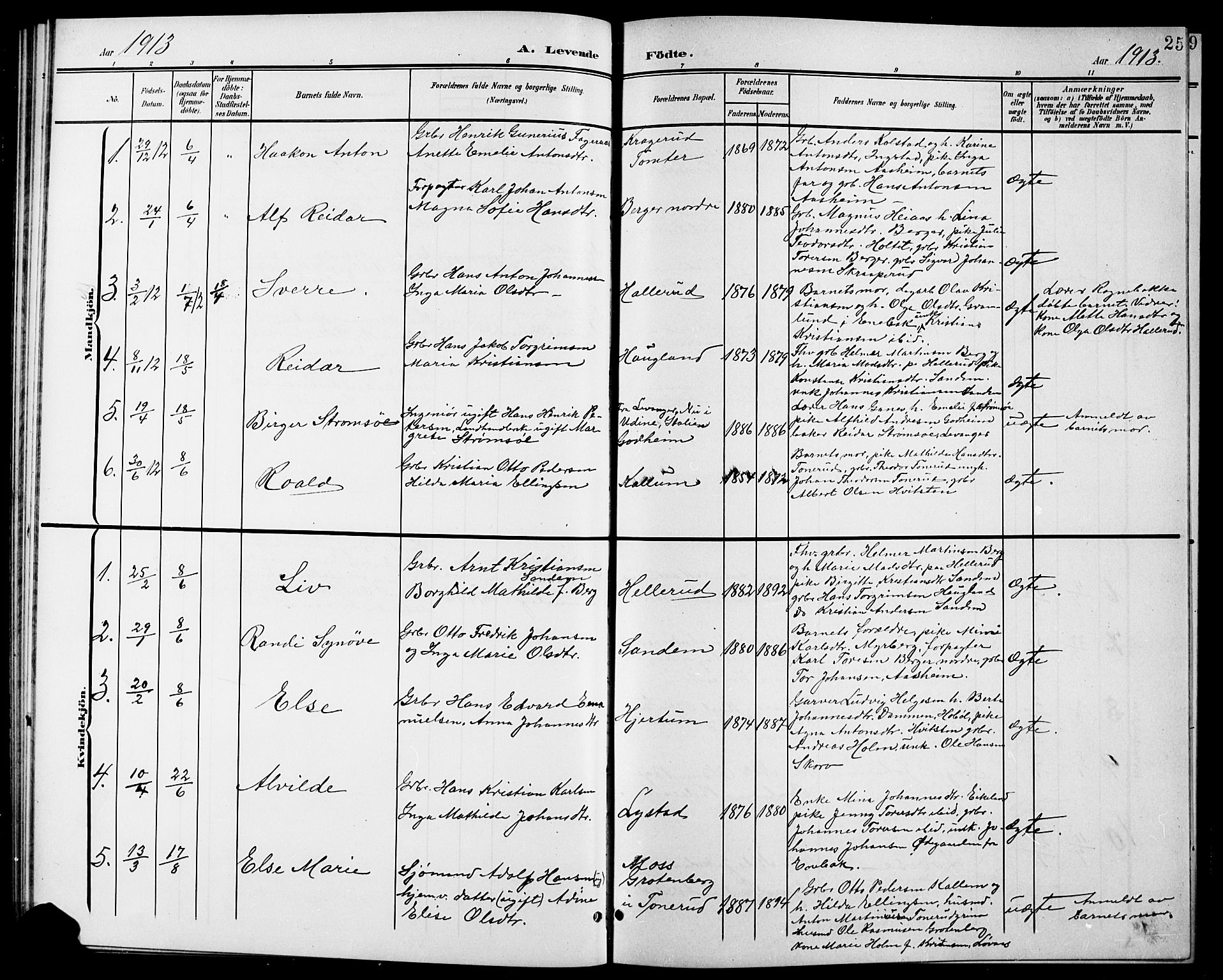 Spydeberg prestekontor Kirkebøker, SAO/A-10924/G/Gb/L0001: Parish register (copy) no. II 1, 1901-1924, p. 25