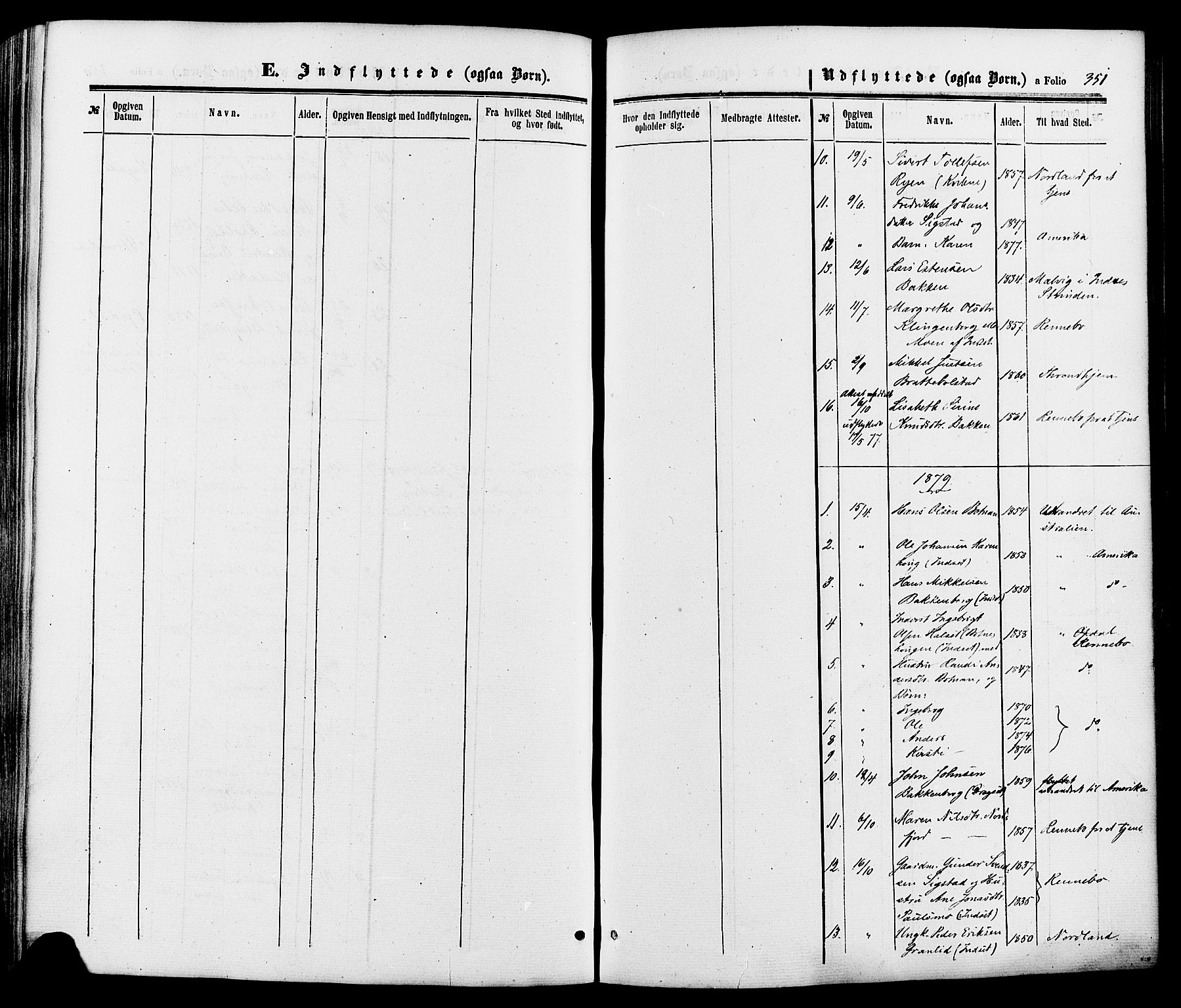Kvikne prestekontor, SAH/PREST-064/H/Ha/Haa/L0006: Parish register (official) no. 6, 1863-1886, p. 351