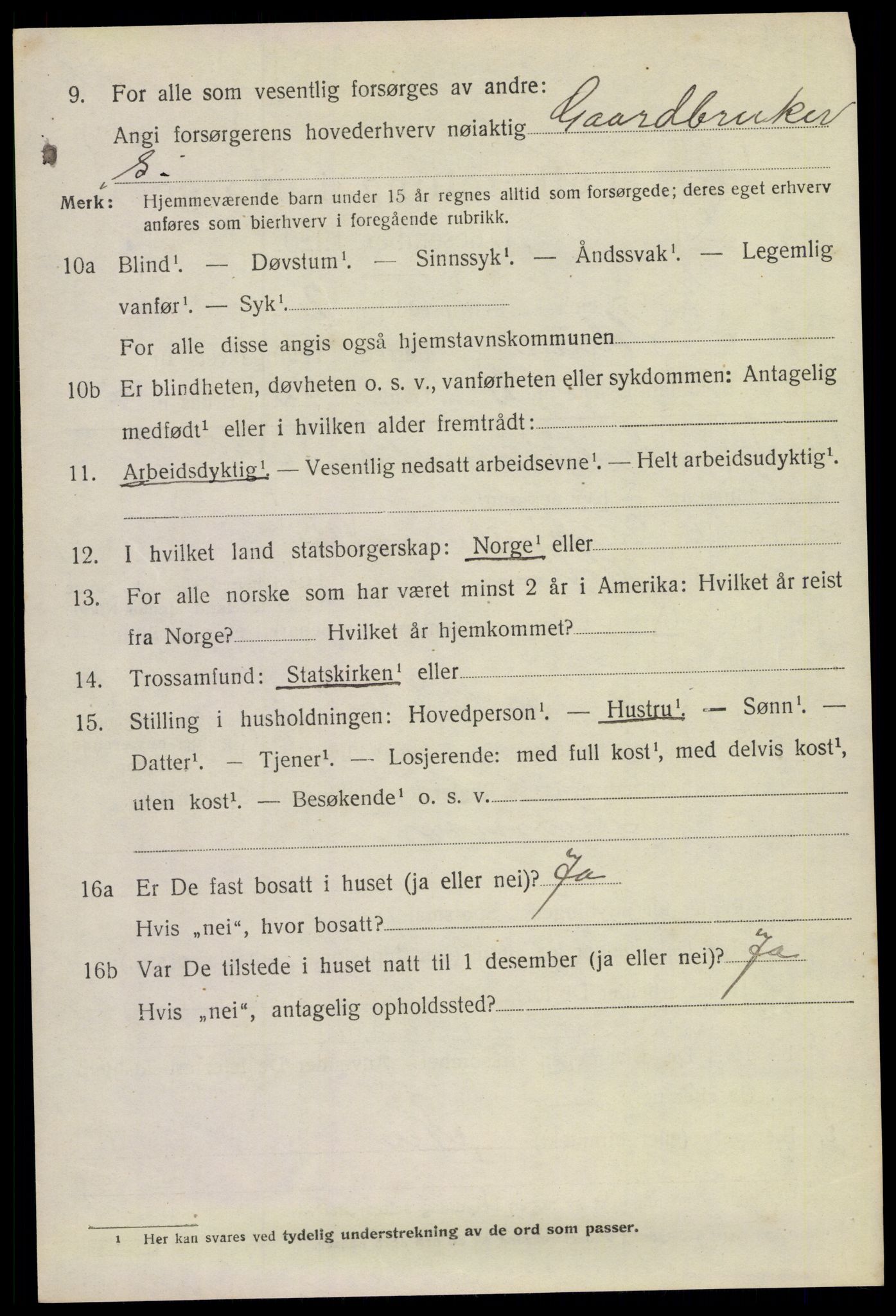 SAKO, 1920 census for Solum, 1920, p. 17035