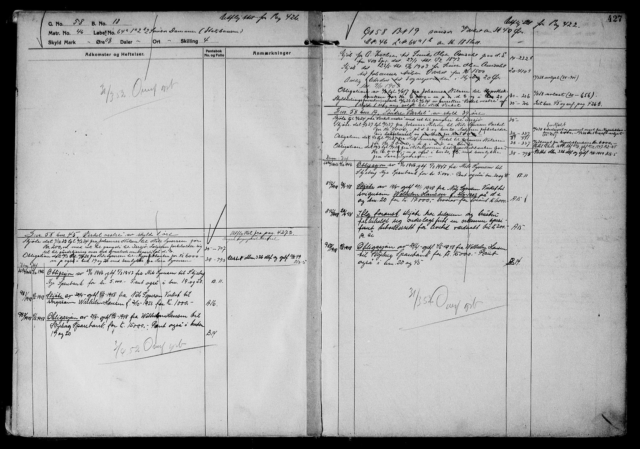 Tune sorenskriveri, AV/SAO-A-10470/G/Ga/Gab/Gabf/L0001: Mortgage register no. VI 1, 1782-1953, p. 427