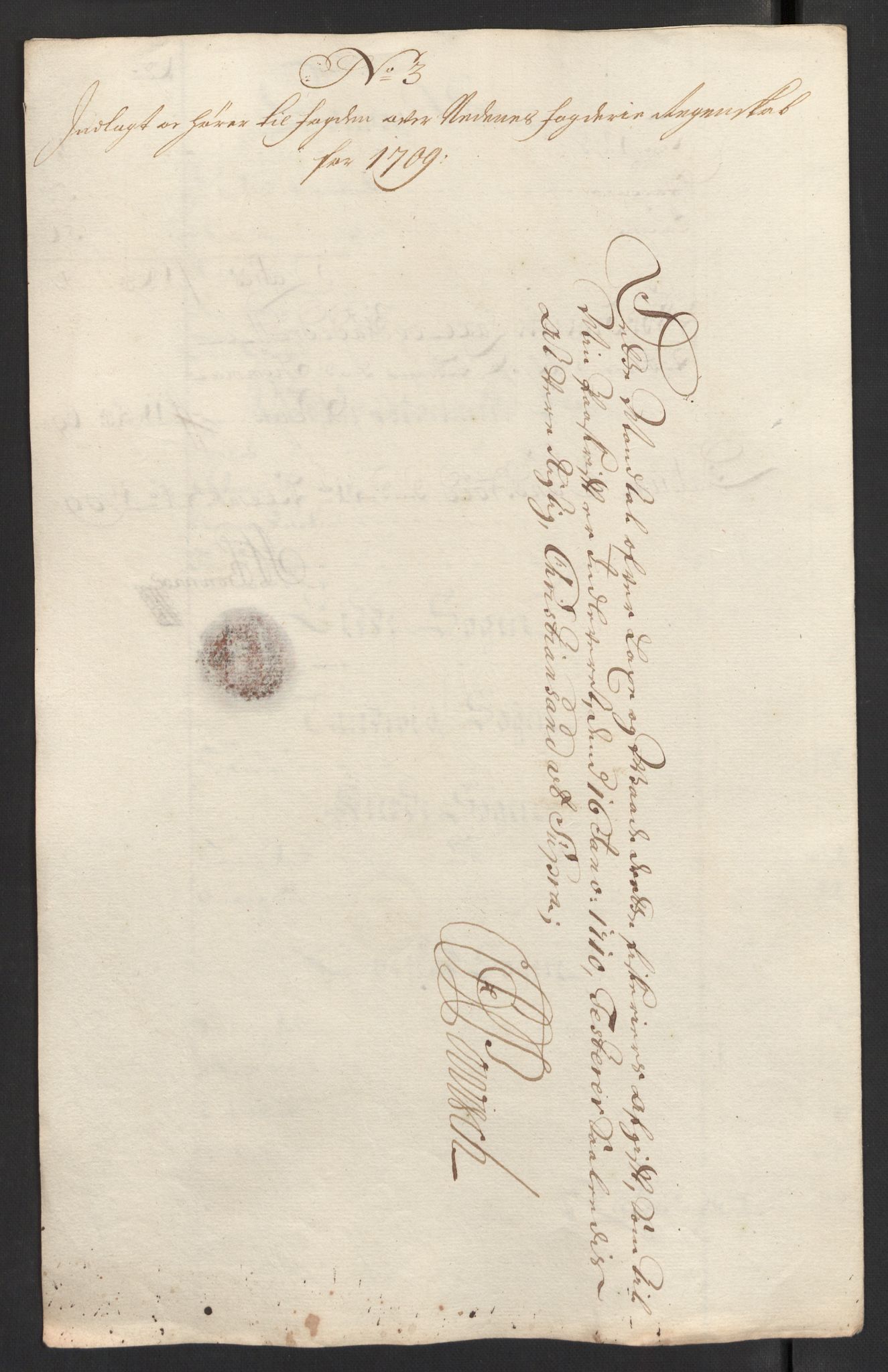 Rentekammeret inntil 1814, Reviderte regnskaper, Fogderegnskap, AV/RA-EA-4092/R39/L2318: Fogderegnskap Nedenes, 1706-1709, p. 450