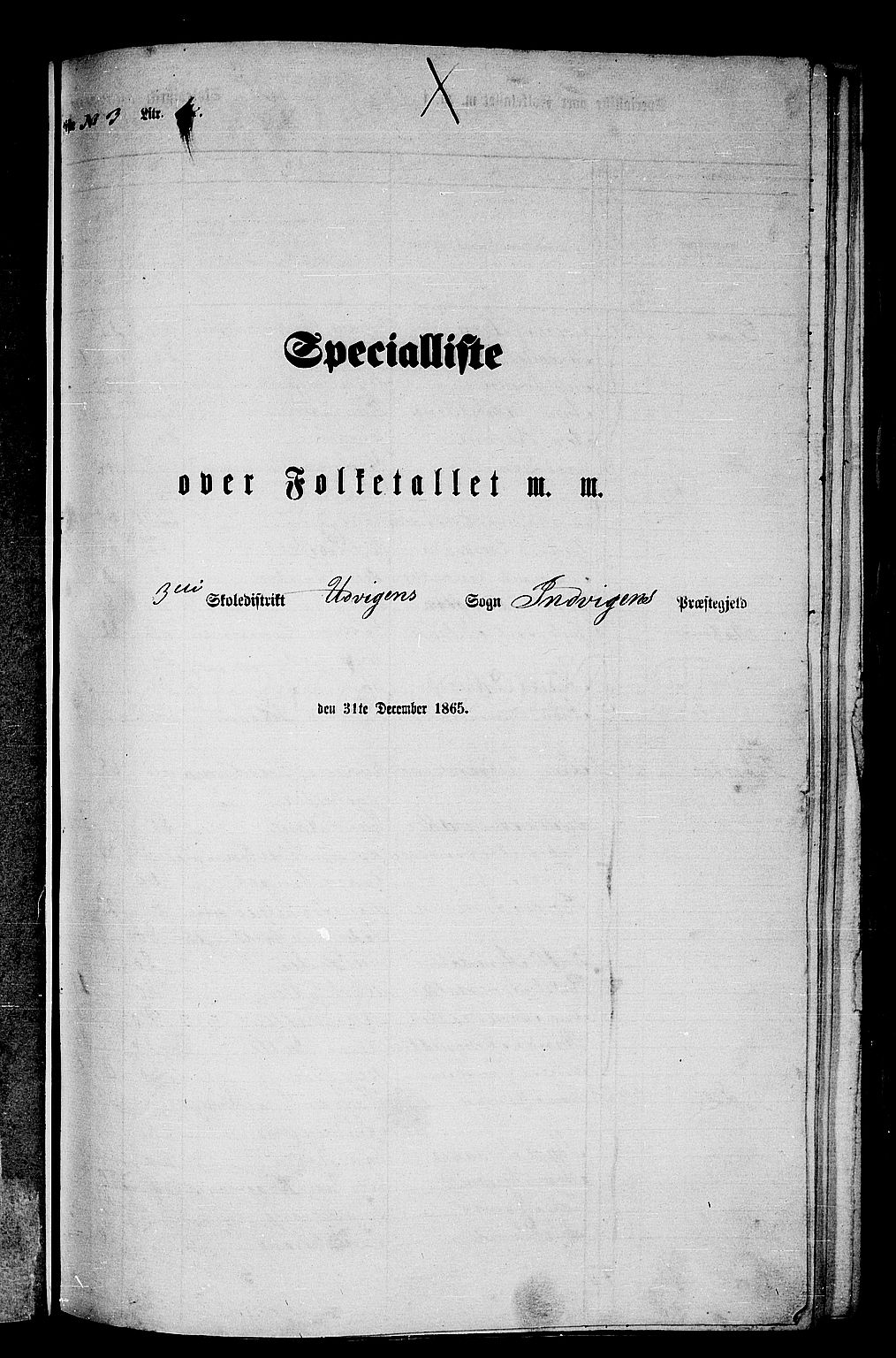 RA, 1865 census for Innvik, 1865, p. 45