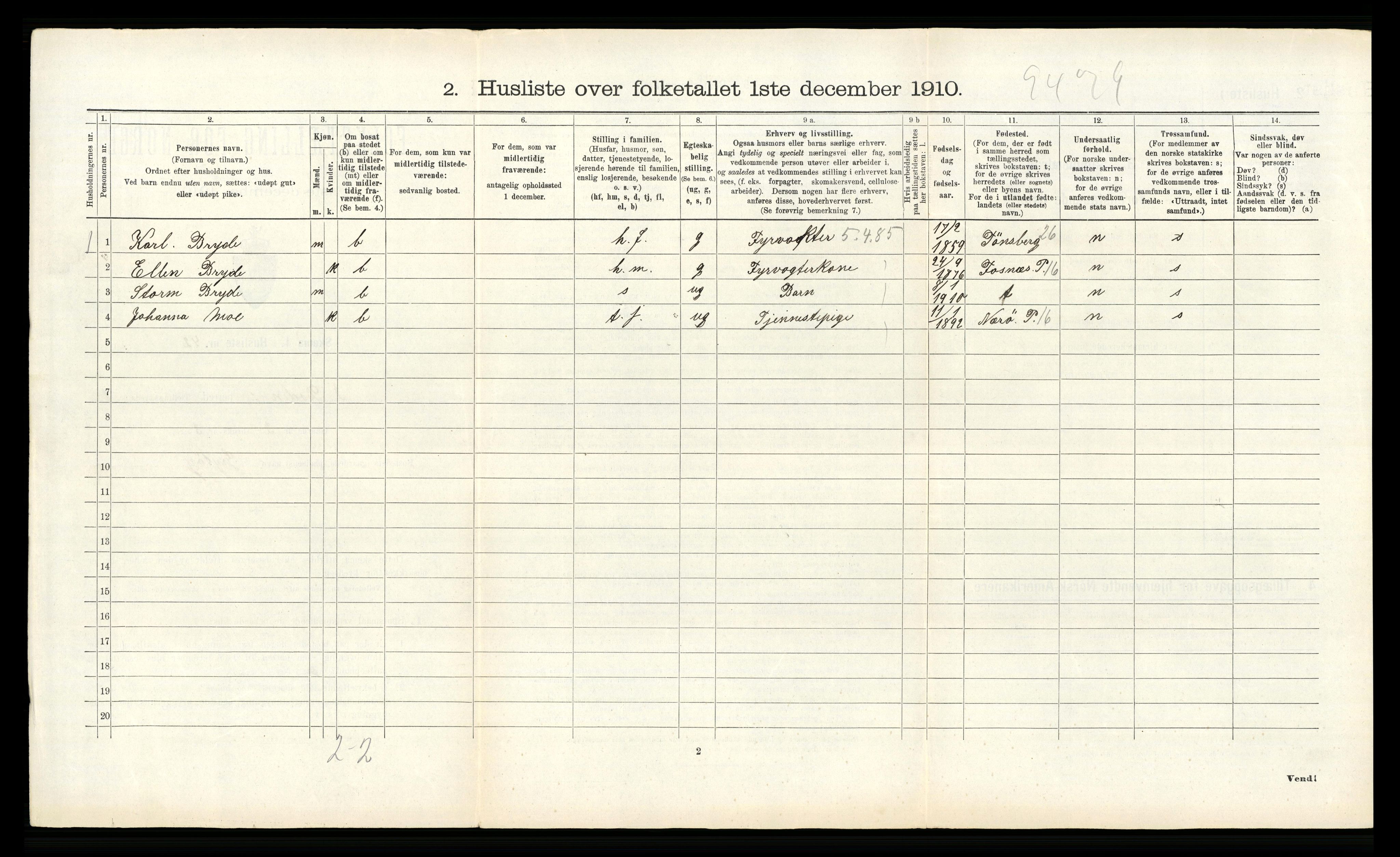 RA, 1910 census for Bodin, 1910, p. 166