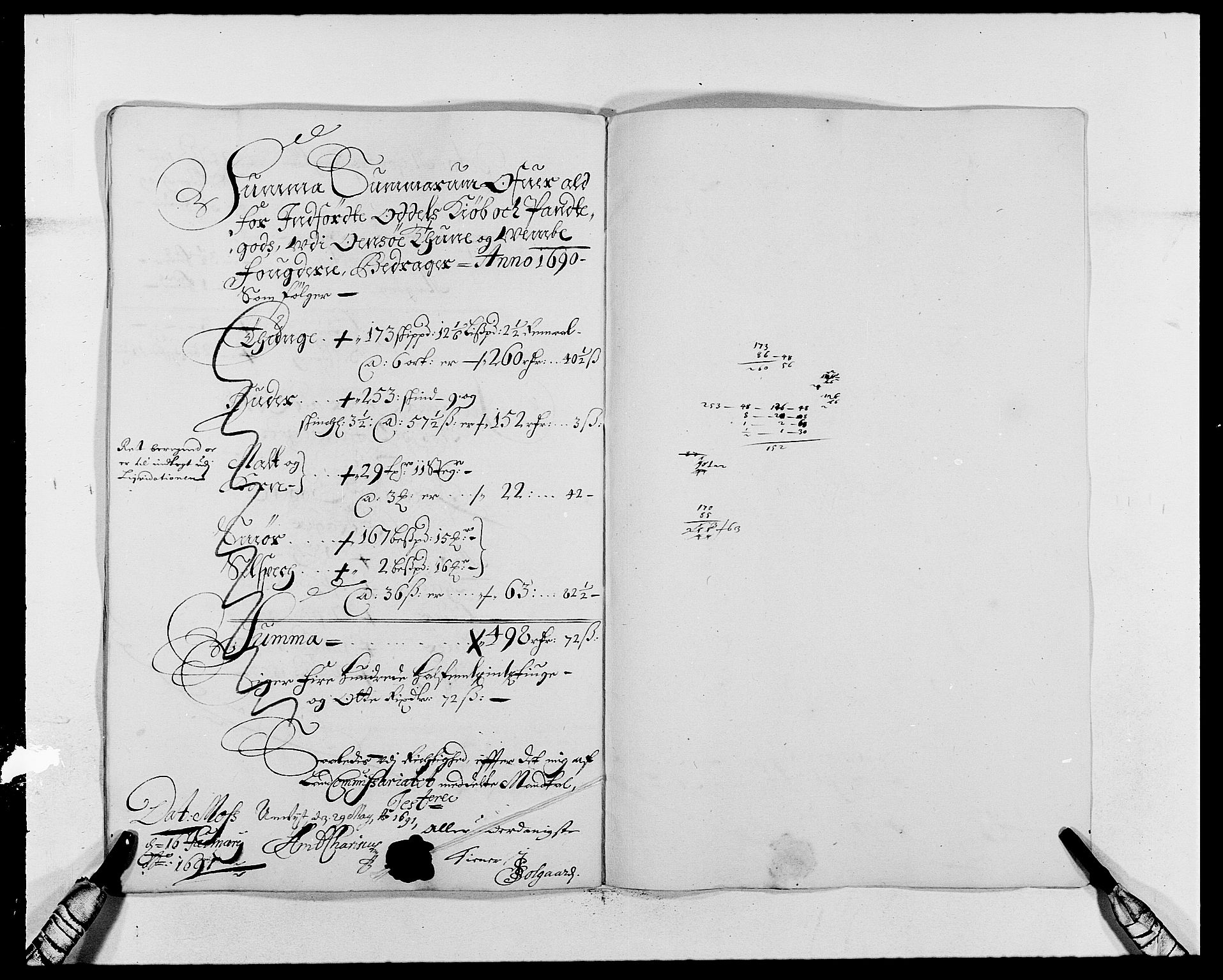 Rentekammeret inntil 1814, Reviderte regnskaper, Fogderegnskap, RA/EA-4092/R03/L0119: Fogderegnskap Onsøy, Tune, Veme og Åbygge fogderi, 1690-1691, p. 134