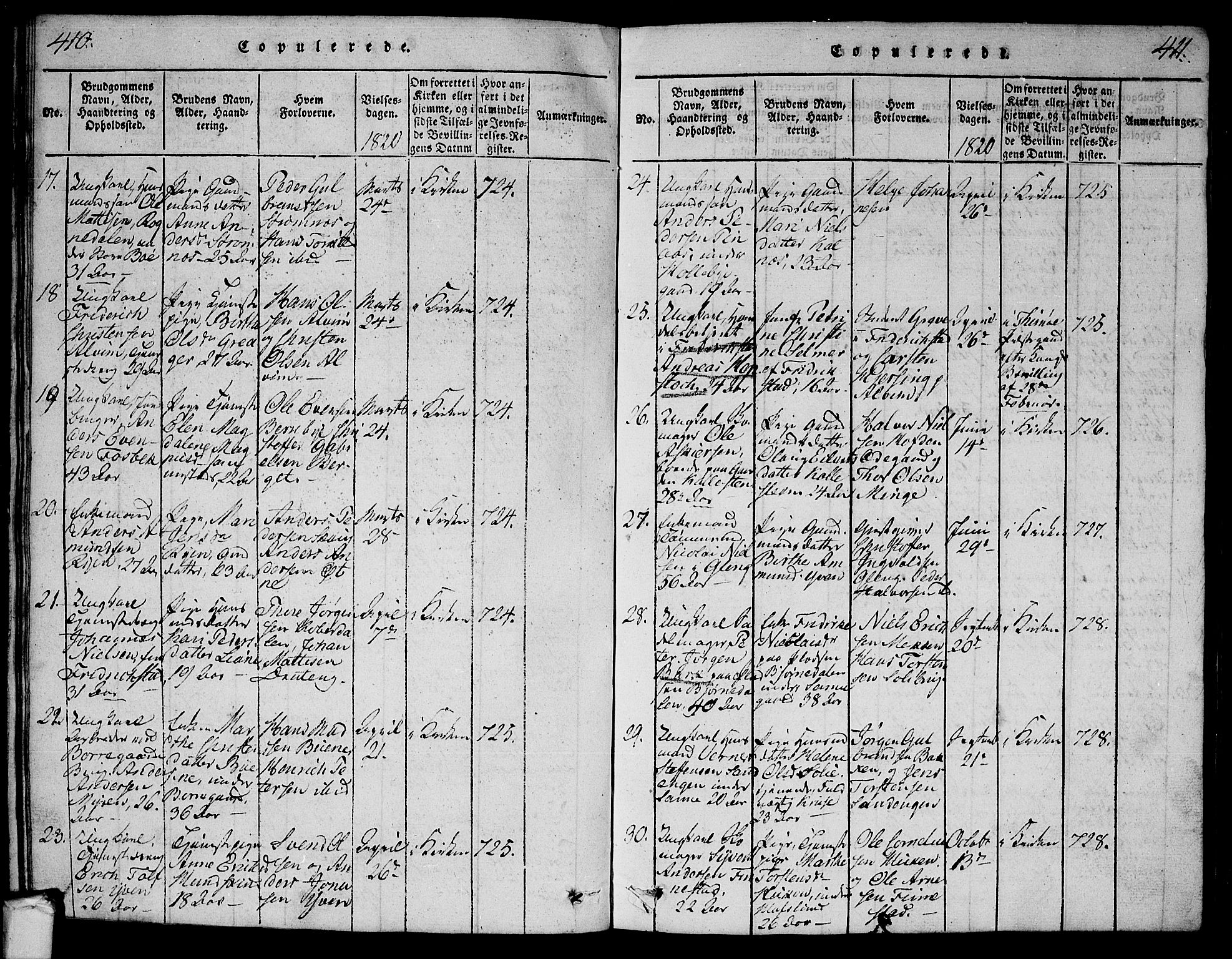 Tune prestekontor Kirkebøker, SAO/A-2007/G/Ga/L0001: Parish register (copy) no. I 1, 1815-1822, p. 410-411