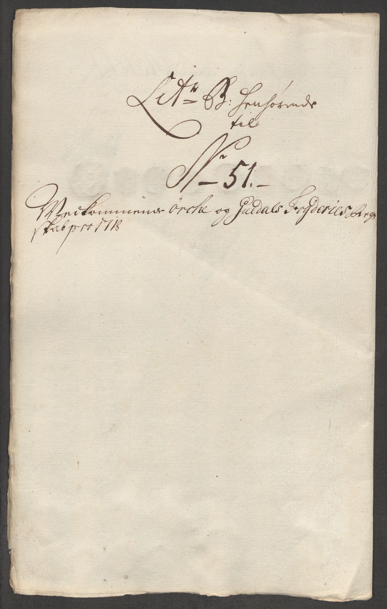 Rentekammeret inntil 1814, Reviderte regnskaper, Fogderegnskap, AV/RA-EA-4092/R60/L3972: Fogderegnskap Orkdal og Gauldal, 1718, p. 78