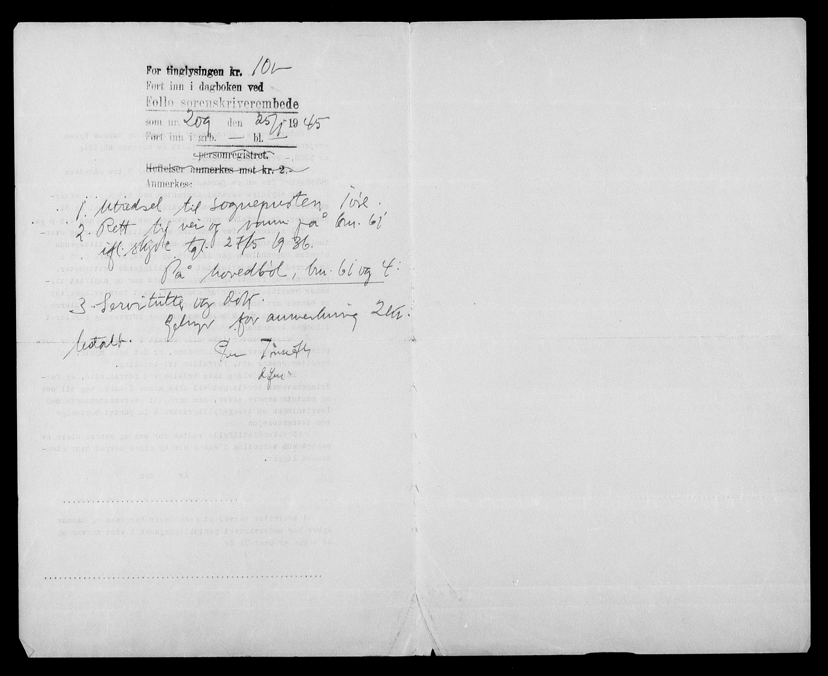 Justisdepartementet, Tilbakeføringskontoret for inndratte formuer, AV/RA-S-1564/H/Hc/Hcc/L0970: --, 1945-1947, p. 189