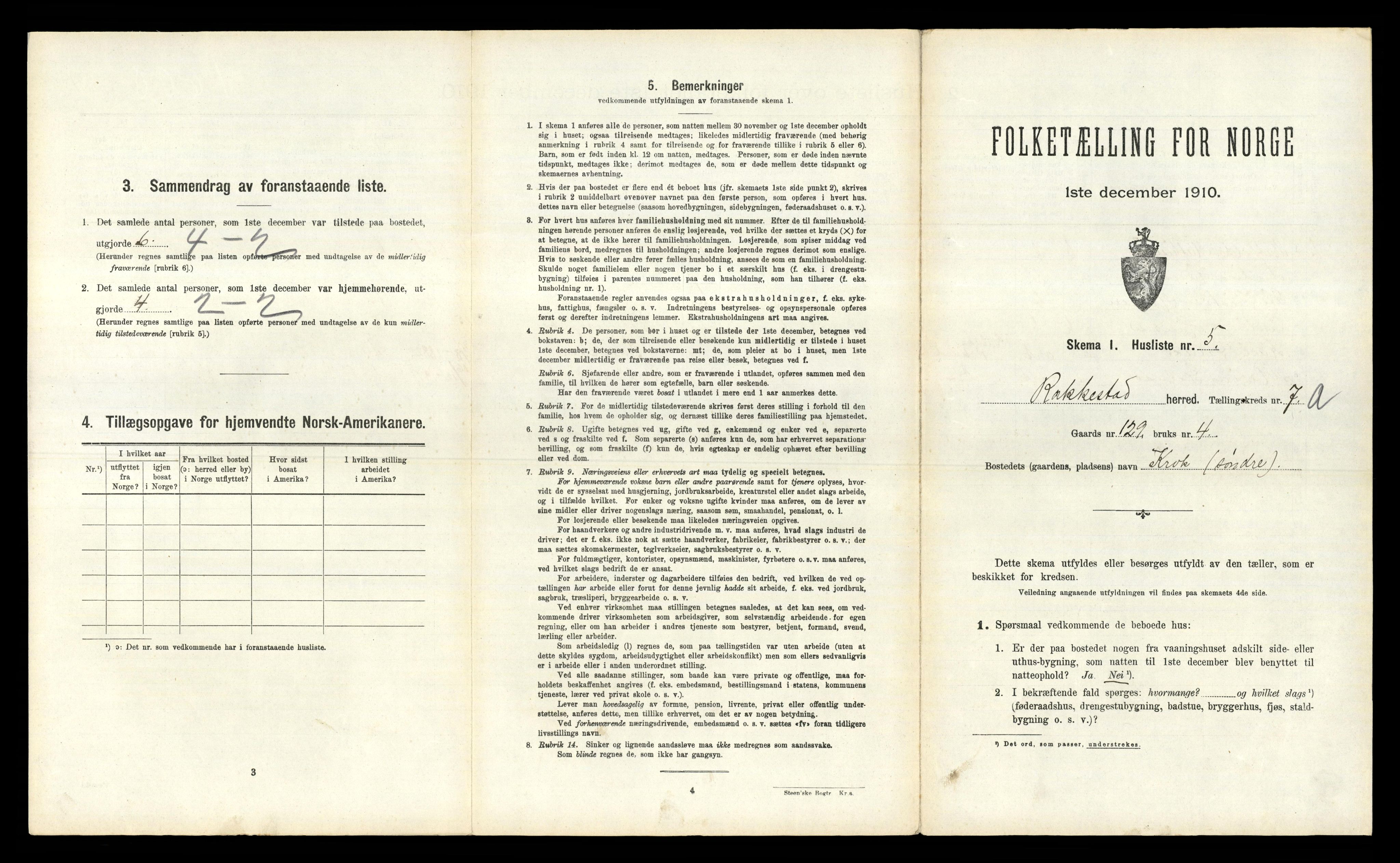 RA, 1910 census for Rakkestad, 1910, p. 1225