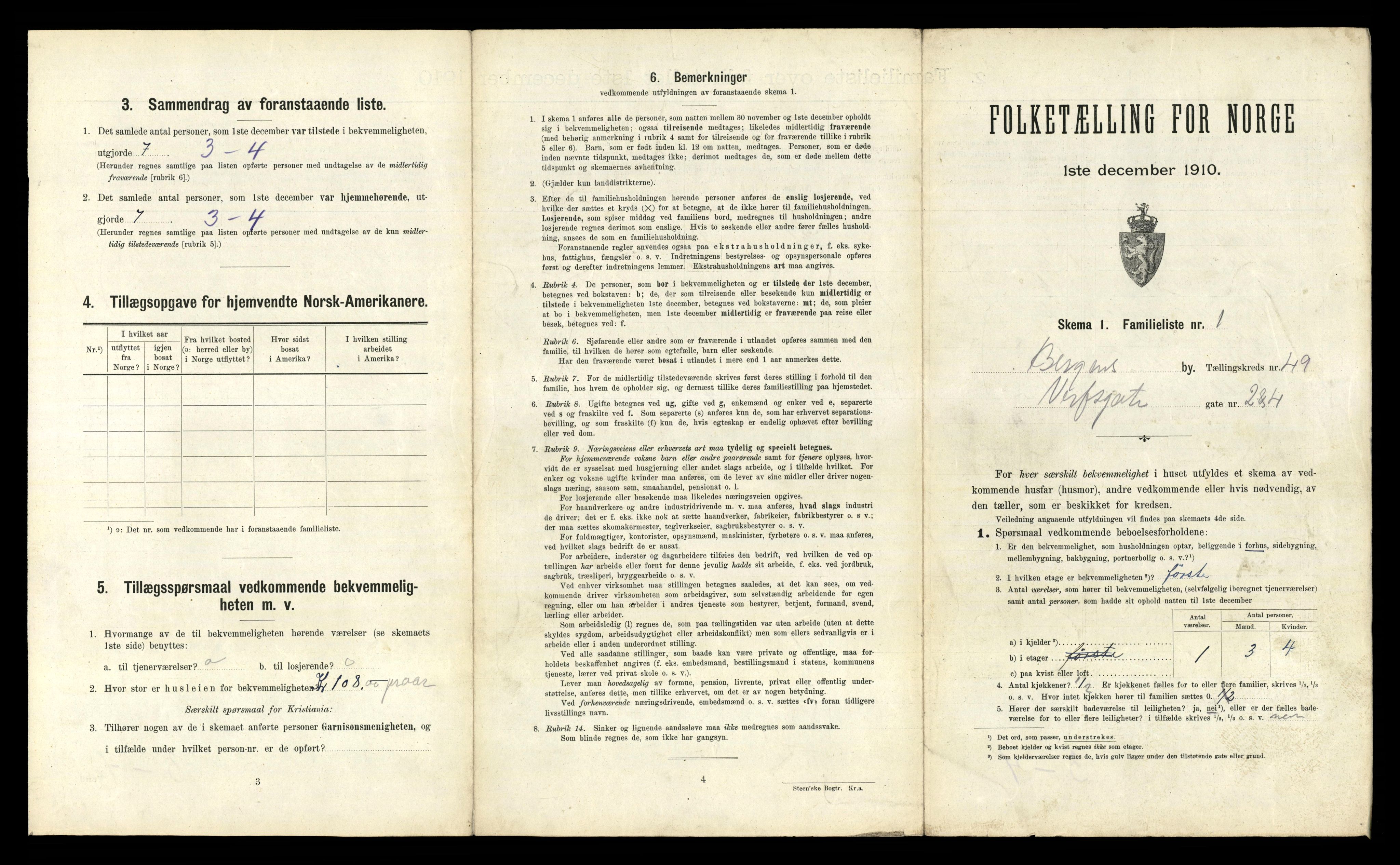 RA, 1910 census for Bergen, 1910, p. 16863