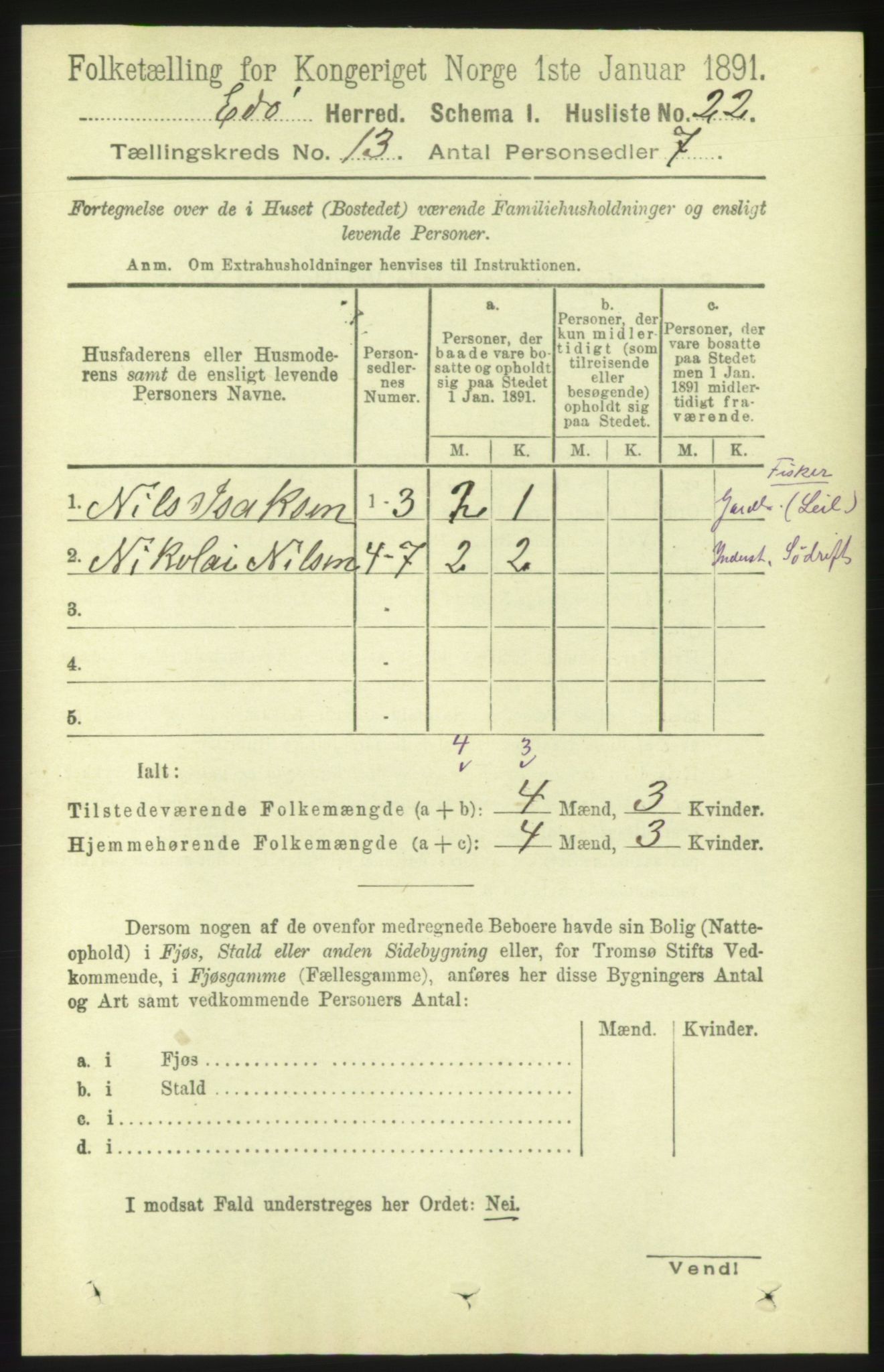 RA, 1891 census for 1573 Edøy, 1891, p. 3663