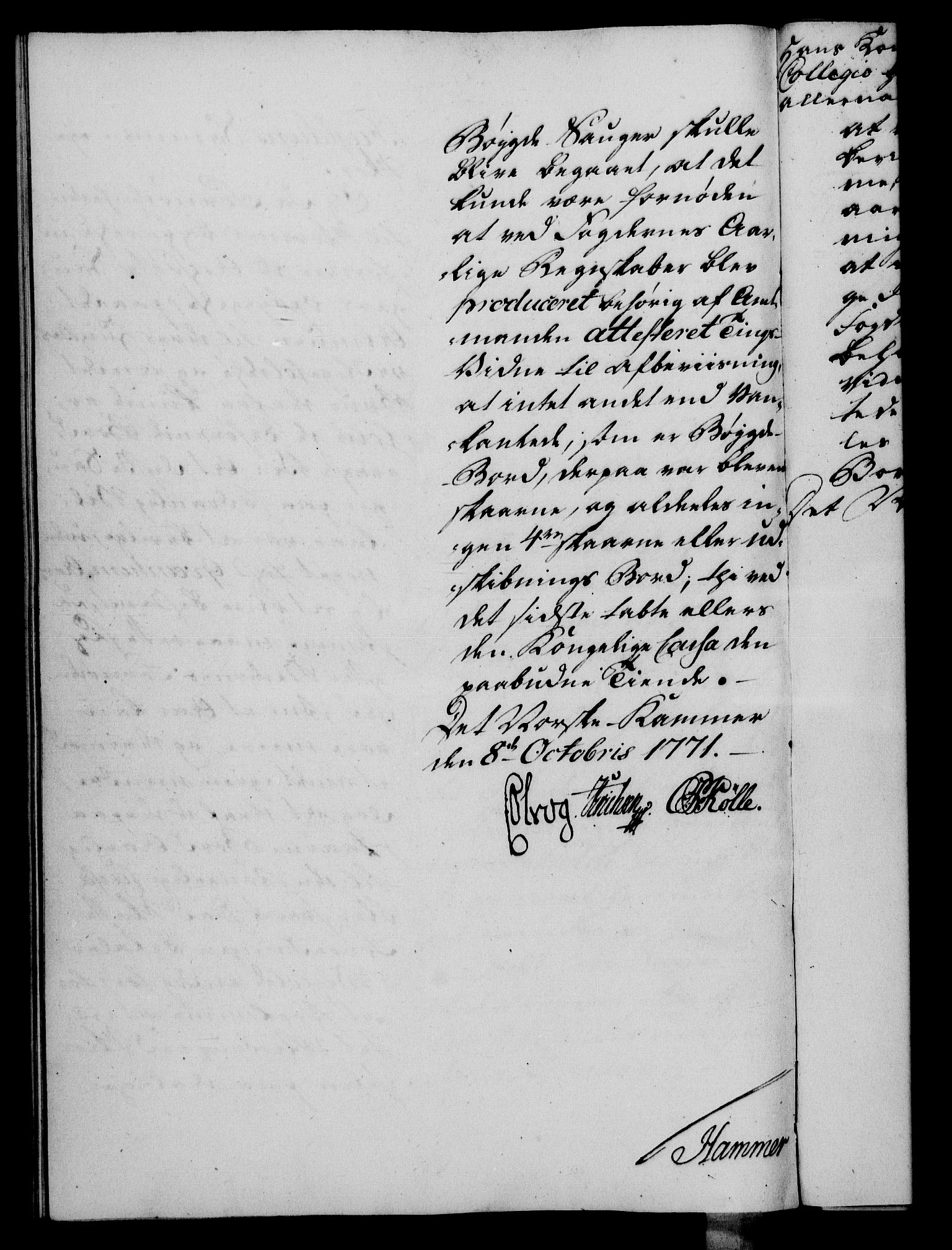 Rentekammeret, Kammerkanselliet, RA/EA-3111/G/Gf/Gfa/L0054: Norsk relasjons- og resolusjonsprotokoll (merket RK 52.54), 1771-1772, p. 155