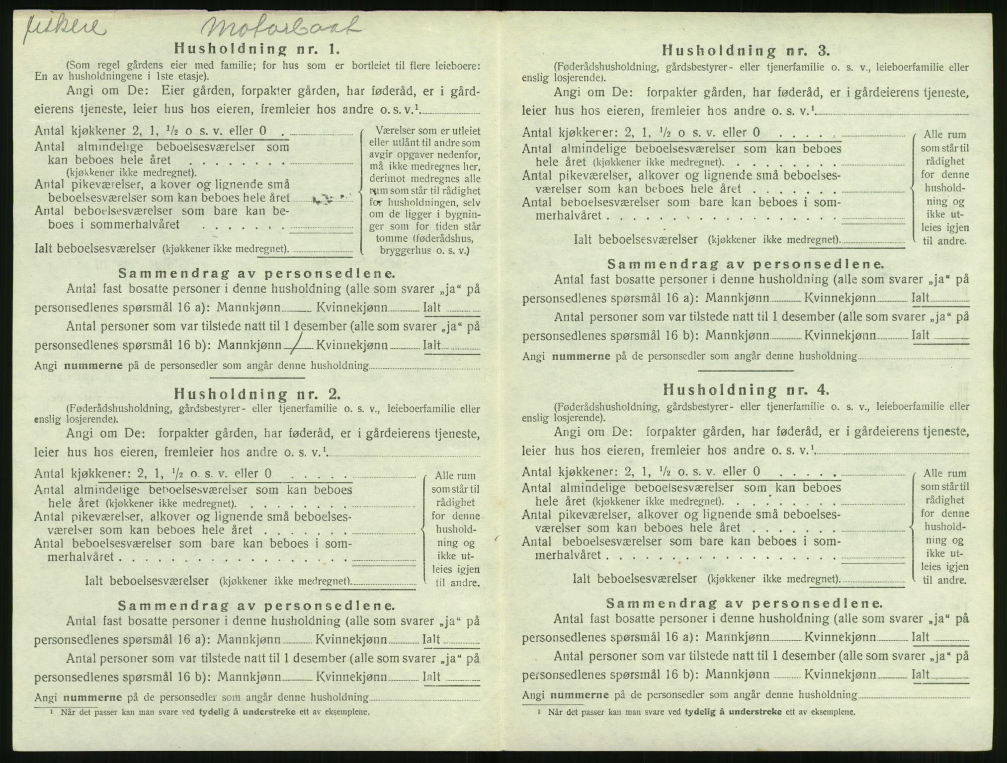 SAT, 1920 census for Volda, 1920, p. 859