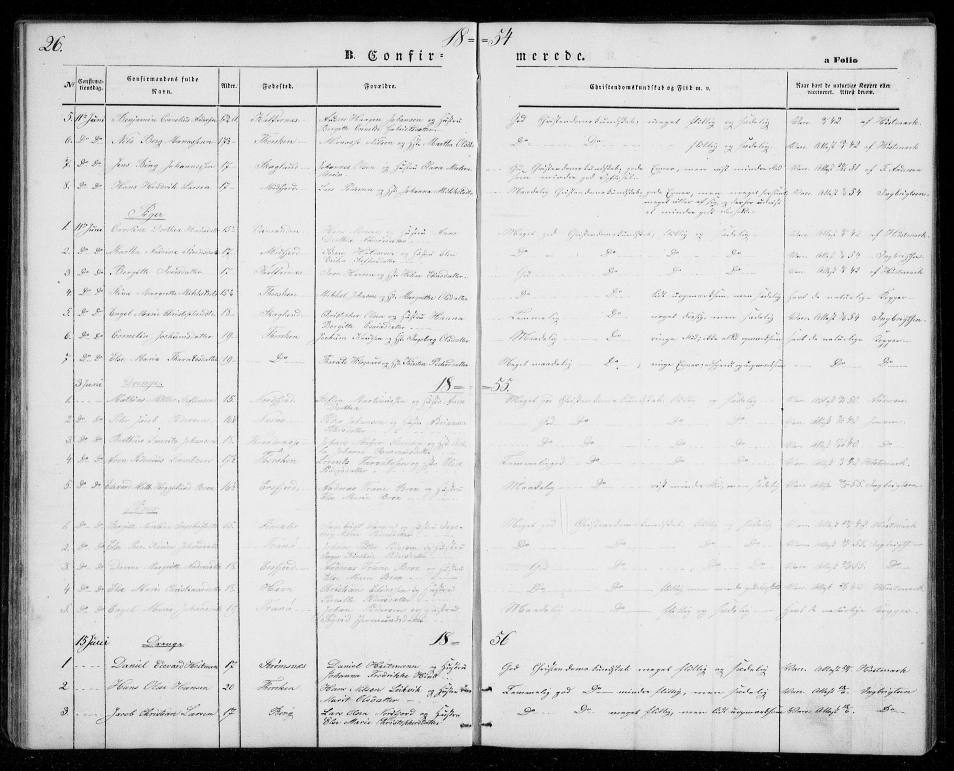 Berg sokneprestkontor, SATØ/S-1318/G/Ga/Gab/L0002klokker: Parish register (copy) no. 2, 1851-1874, p. 26