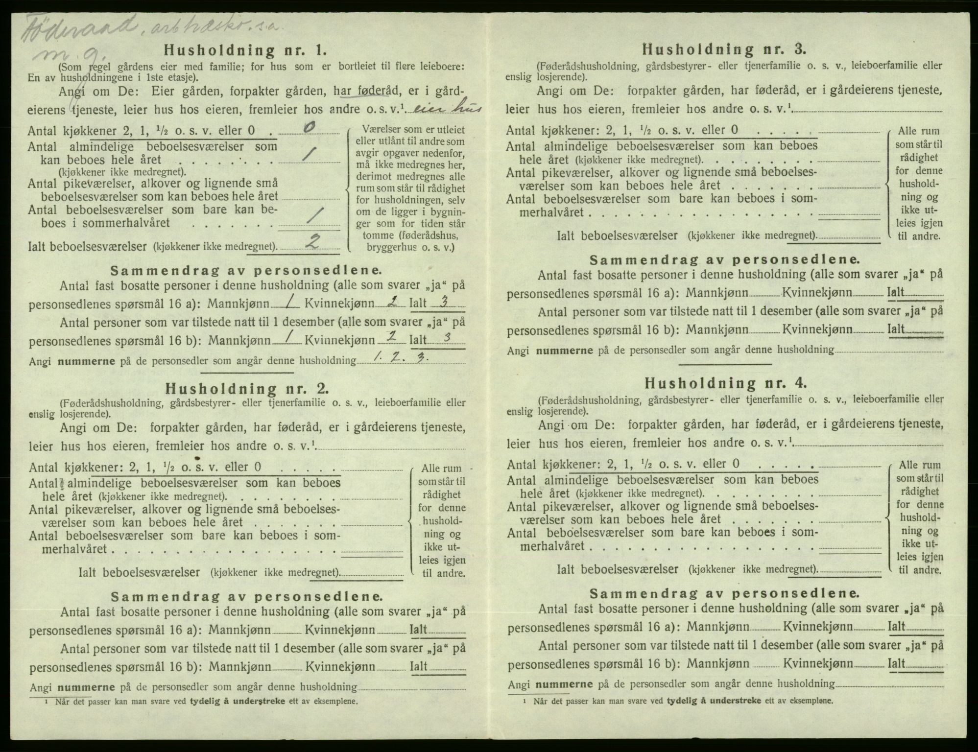 SAB, 1920 census for Etne, 1920, p. 345