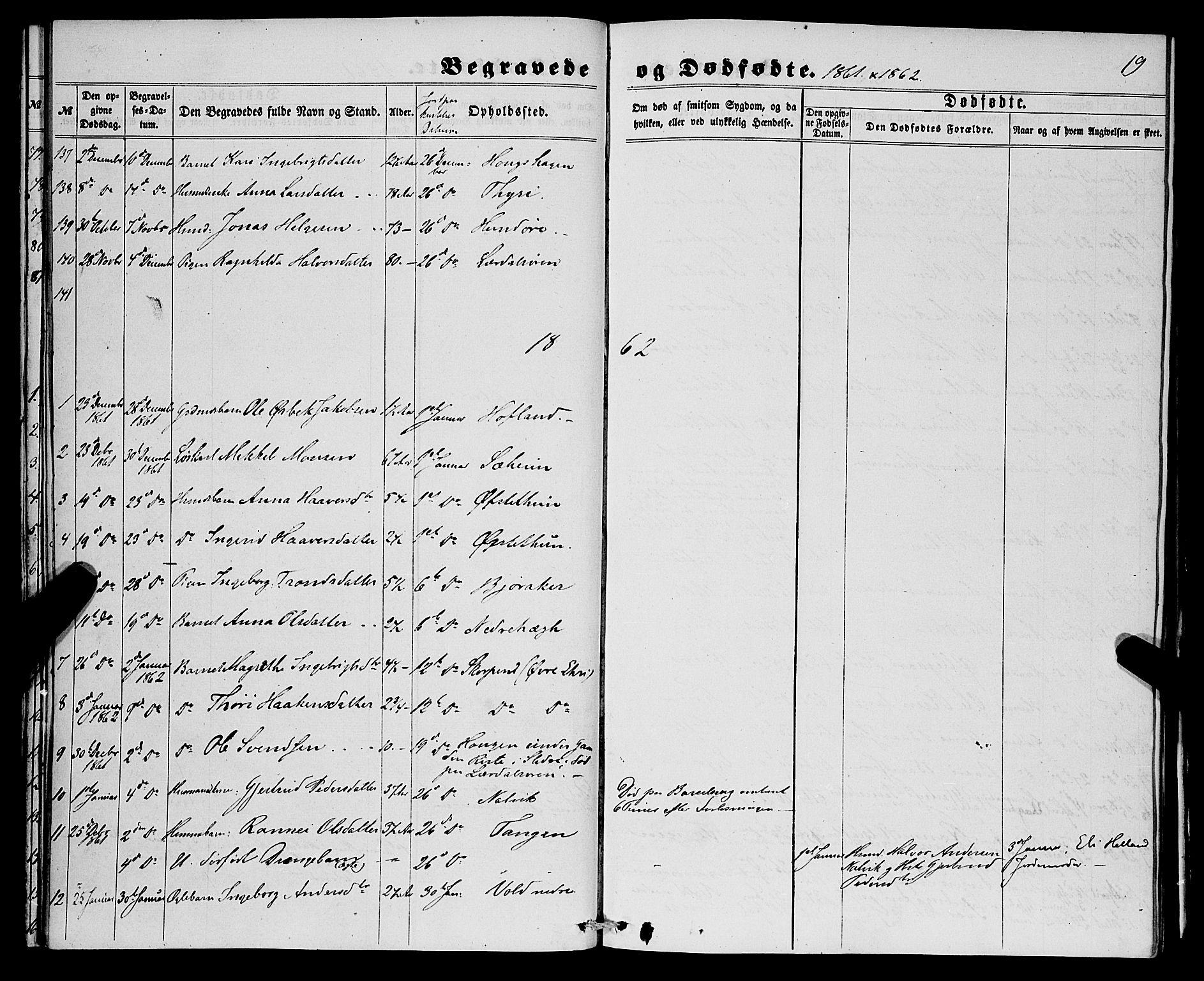 Lærdal sokneprestembete, SAB/A-81201: Parish register (official) no. A 16, 1857-1877, p. 19