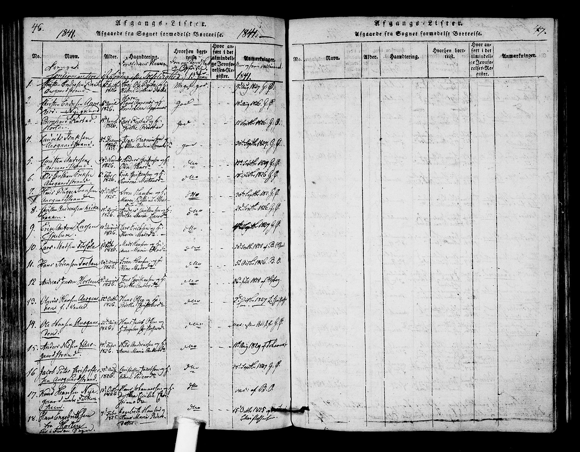 Borre kirkebøker, AV/SAKO-A-338/F/Fa/L0004: Parish register (official) no. I 4, 1815-1845, p. 46-47