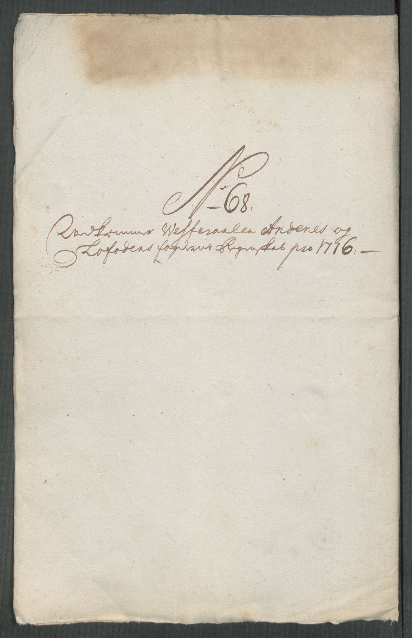 Rentekammeret inntil 1814, Reviderte regnskaper, Fogderegnskap, AV/RA-EA-4092/R67/L4682: Fogderegnskap Vesterålen, Andenes og Lofoten, 1716, p. 319