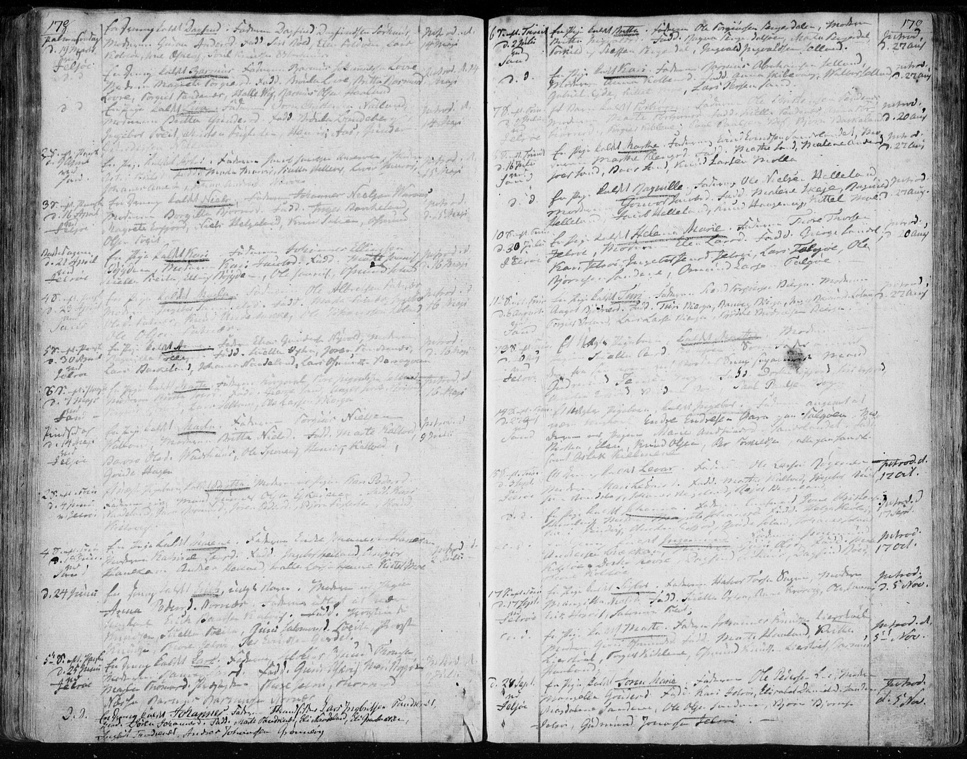 Jelsa sokneprestkontor, AV/SAST-A-101842/01/IV: Parish register (official) no. A 4, 1796-1816, p. 178-179