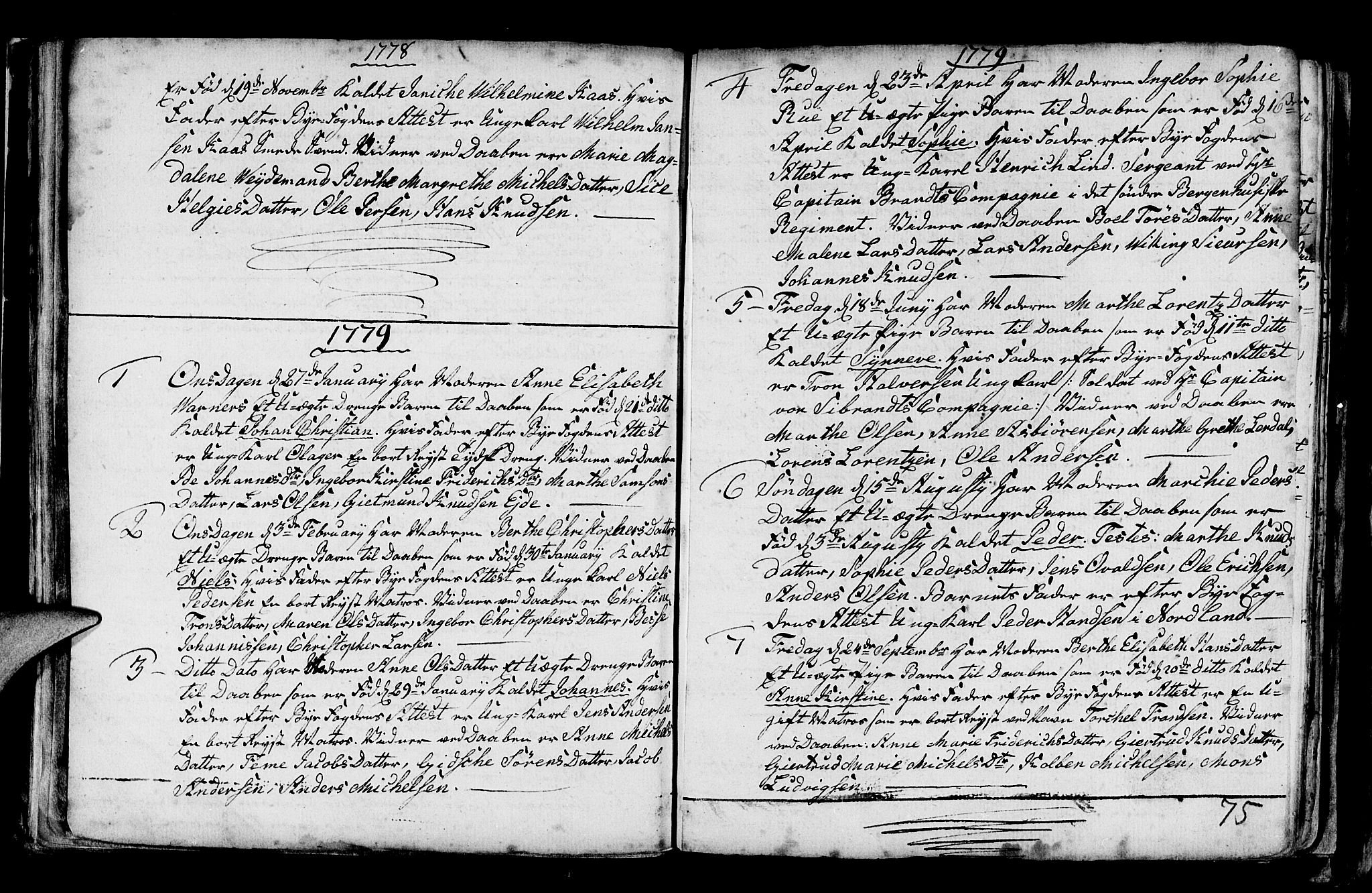 Nykirken Sokneprestembete, AV/SAB-A-77101/H/Haa/L0001: Parish register (official) no. A 1, 1668-1820, p. 75