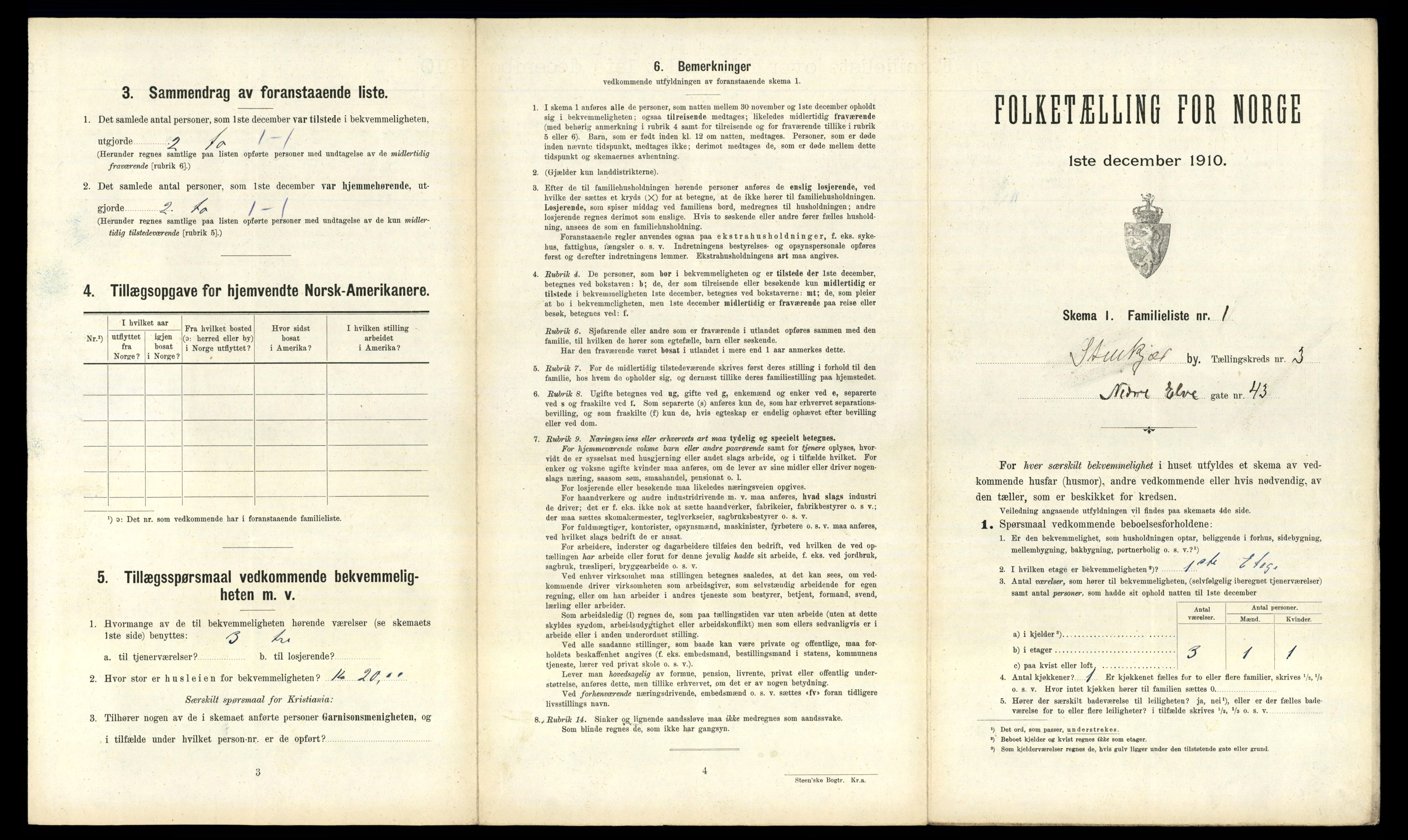 RA, 1910 census for Steinkjer, 1910, p. 676