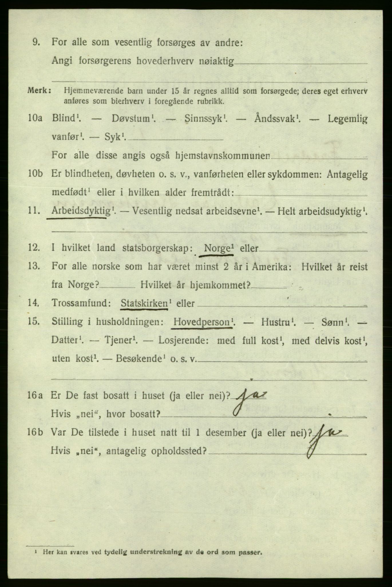 SAO, 1920 census for Fredrikshald, 1920, p. 11848