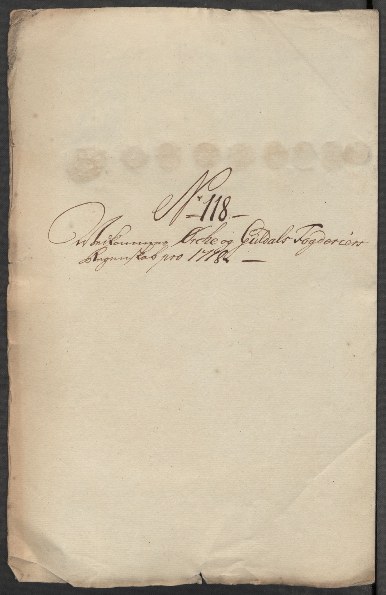 Rentekammeret inntil 1814, Reviderte regnskaper, Fogderegnskap, RA/EA-4092/R60/L3972: Fogderegnskap Orkdal og Gauldal, 1718, p. 322