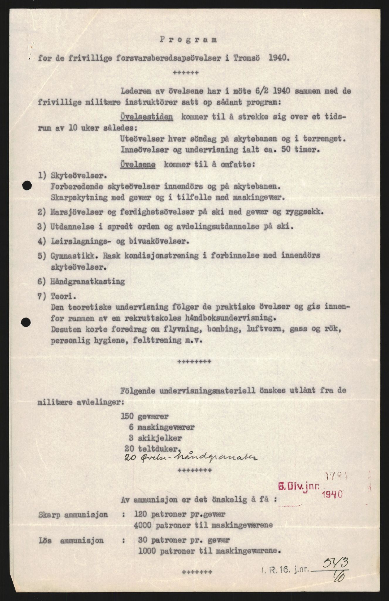 Forsvaret, Forsvarets krigshistoriske avdeling, RA/RAFA-2017/Y/Yb/L0130: II-C-11-600  -  6. Divisjon / 6. Distriktskommando, 1940, p. 858