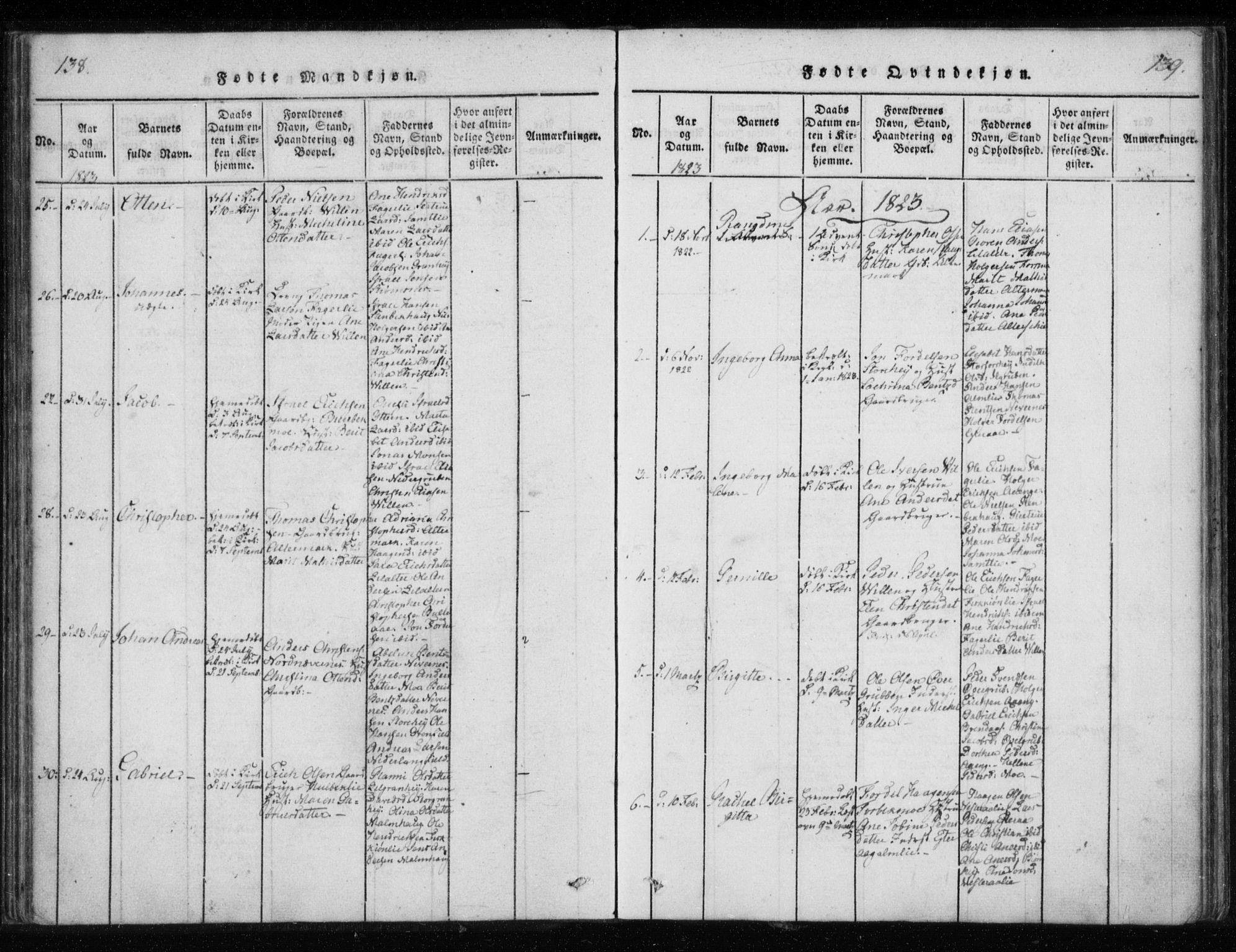 Ministerialprotokoller, klokkerbøker og fødselsregistre - Nordland, AV/SAT-A-1459/825/L0353: Parish register (official) no. 825A07, 1820-1826, p. 138-139