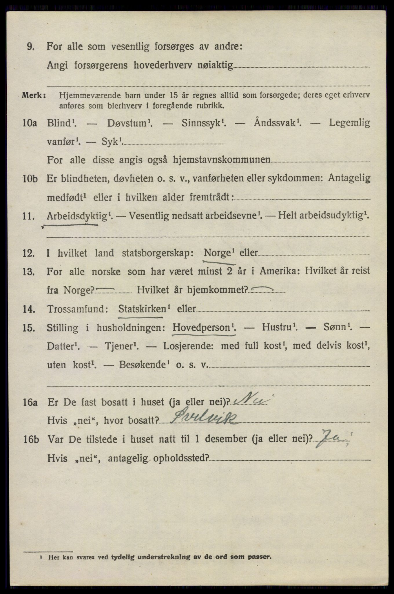 SAO, 1920 census for Nesodden, 1920, p. 2698