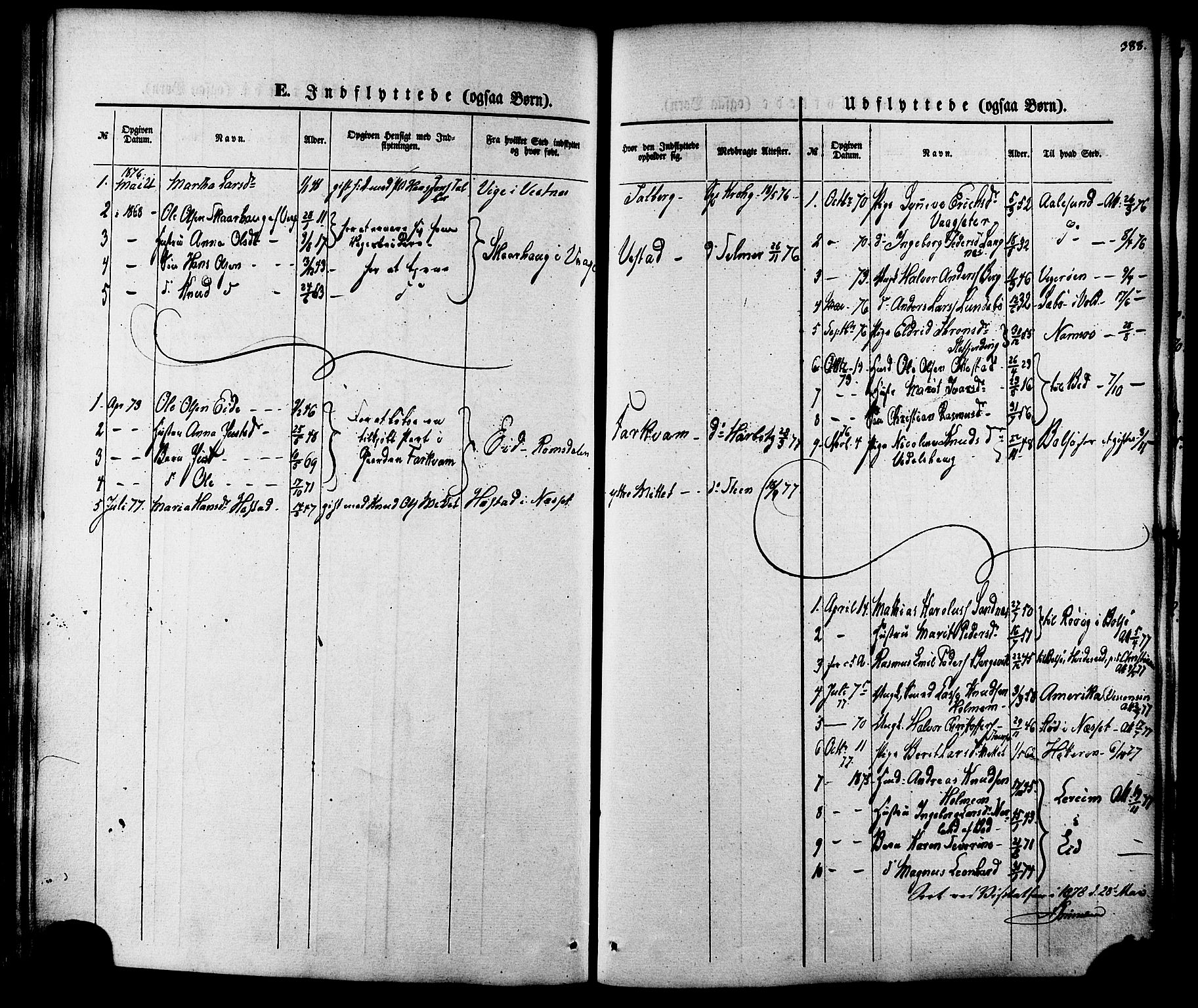 Ministerialprotokoller, klokkerbøker og fødselsregistre - Møre og Romsdal, SAT/A-1454/547/L0603: Parish register (official) no. 547A05, 1846-1877, p. 388