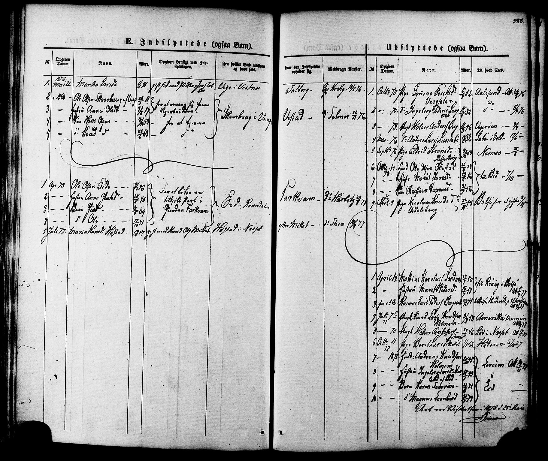 Ministerialprotokoller, klokkerbøker og fødselsregistre - Møre og Romsdal, AV/SAT-A-1454/547/L0603: Parish register (official) no. 547A05, 1846-1877, p. 388