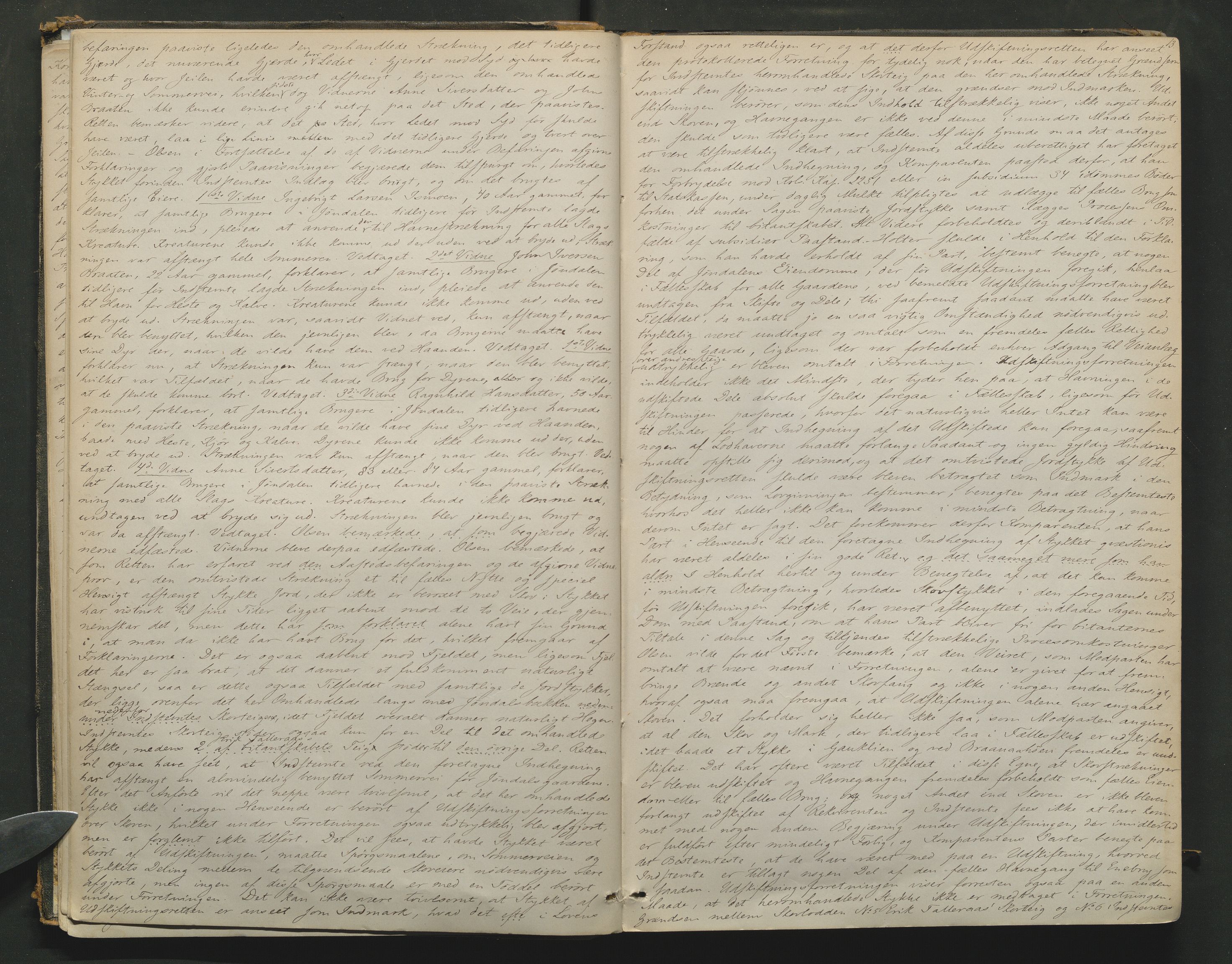 Nord-Gudbrandsdal tingrett, AV/SAH-TING-002/G/Gc/Gcb/L0003: Ekstrarettsprotokoll for åstedssaker, 1867-1876, p. 12b-13a