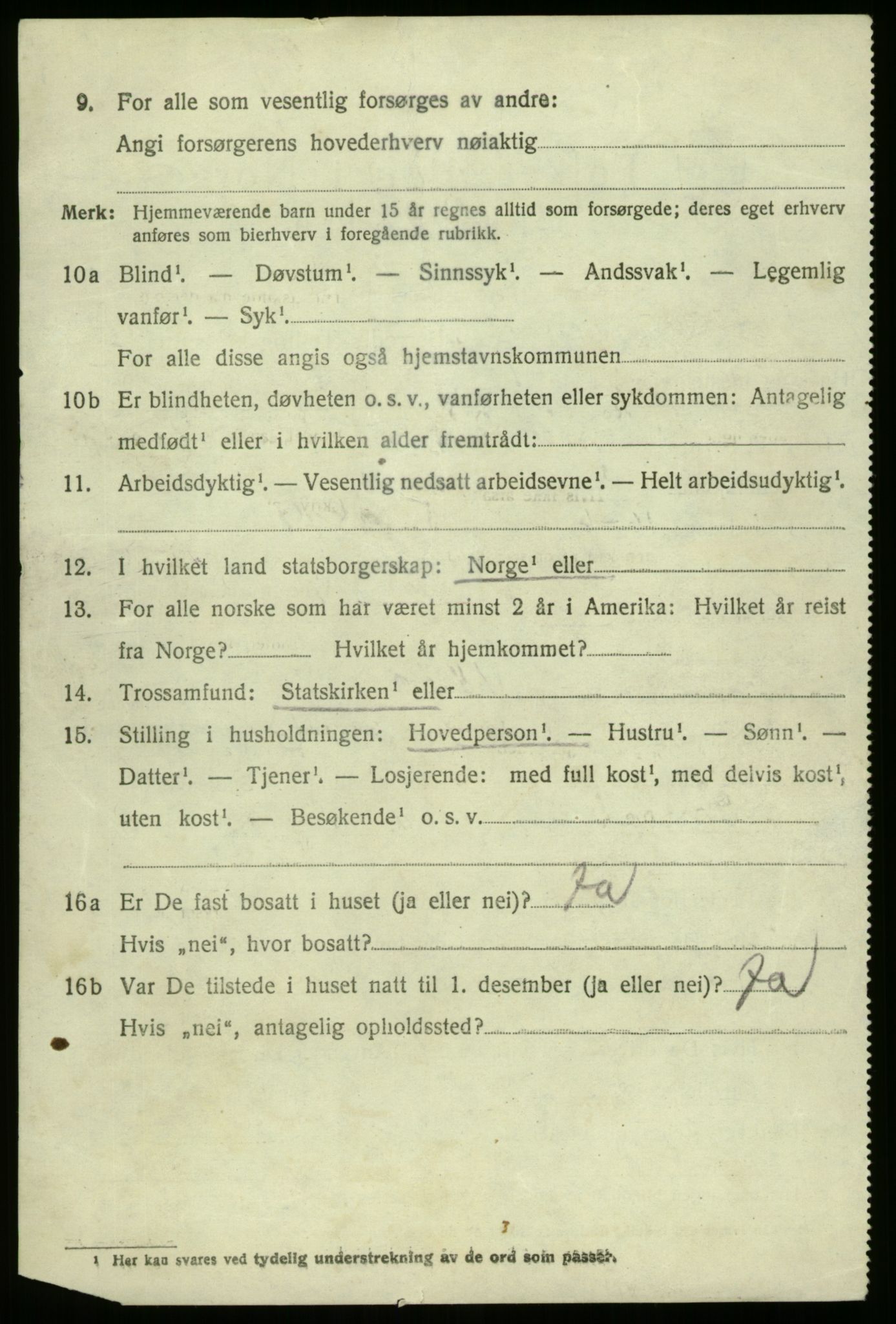 SAB, 1920 census for Bremanger, 1920, p. 981