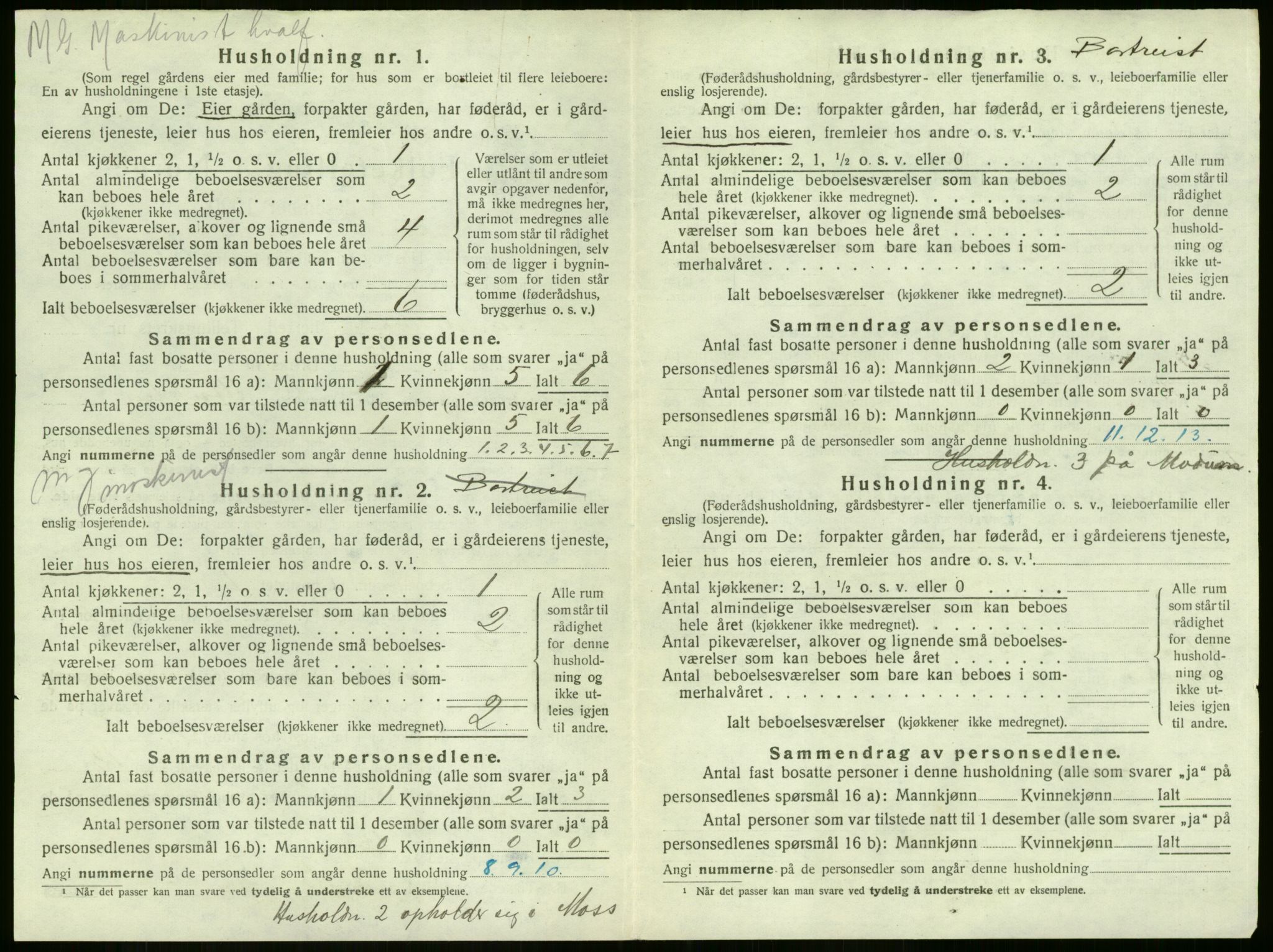 SAKO, 1920 census for Sandeherred, 1920, p. 2572