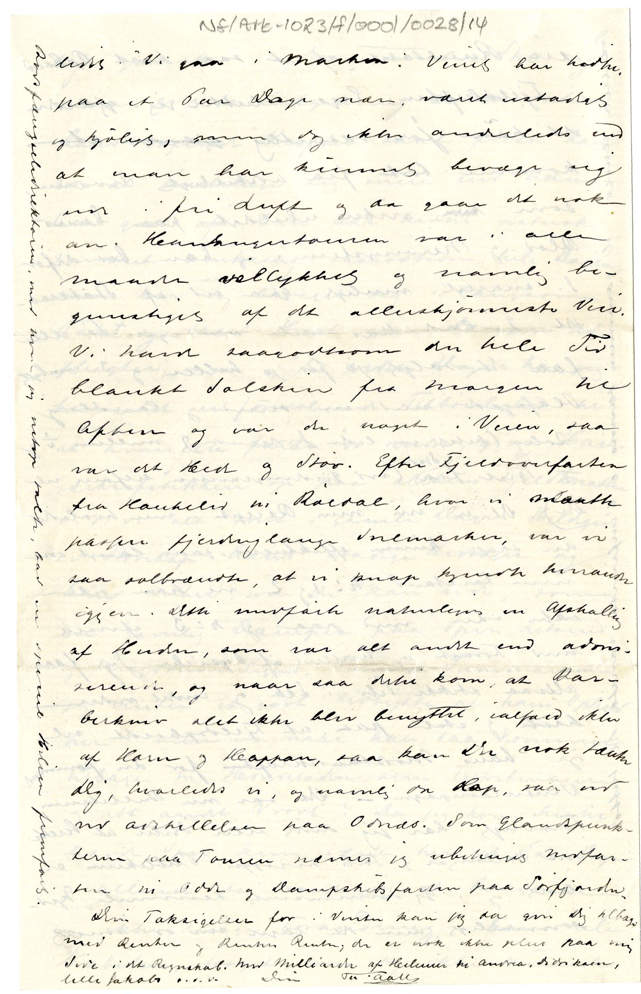 Diderik Maria Aalls brevsamling, NF/Ark-1023/F/L0001: D.M. Aalls brevsamling. A - B, 1738-1889, p. 348