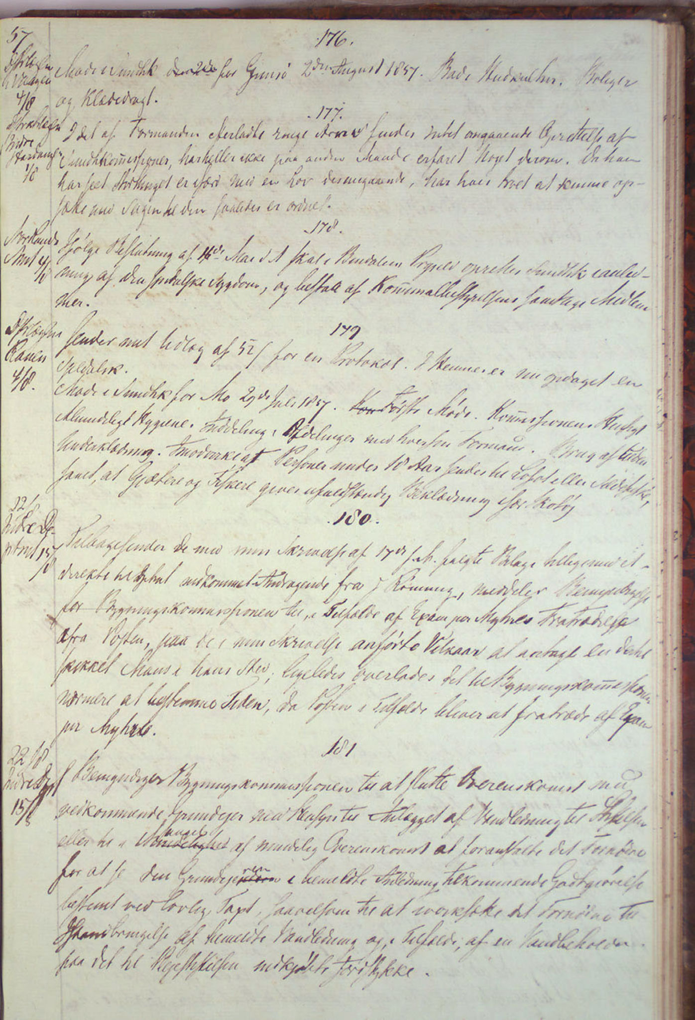 Lepraarkiver - Overlegen for den spedalske sykdom, AV/SAB-A-61001/B.c/L0001: Journal, 1854-1859, p. 111
