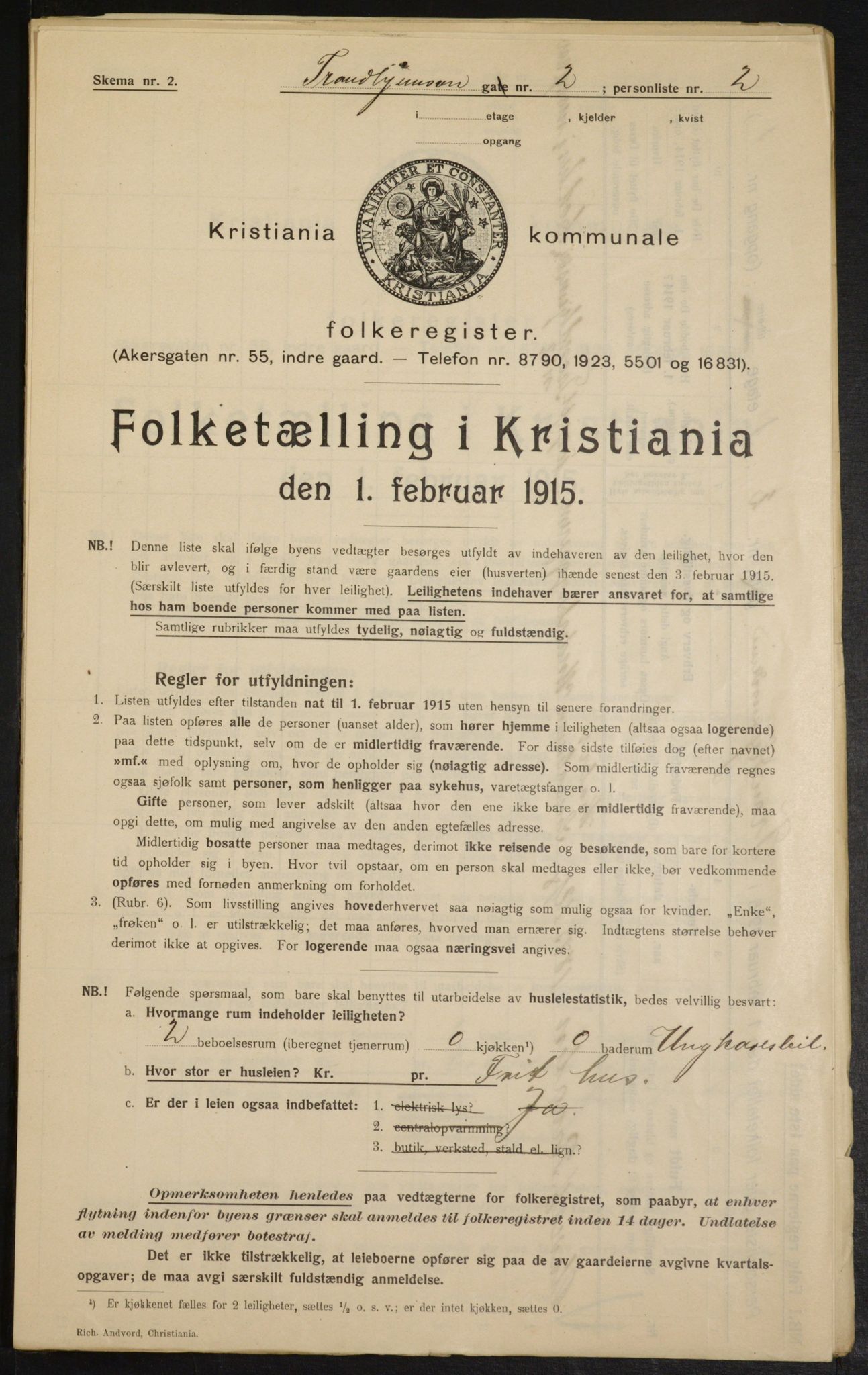 OBA, Municipal Census 1915 for Kristiania, 1915, p. 116197