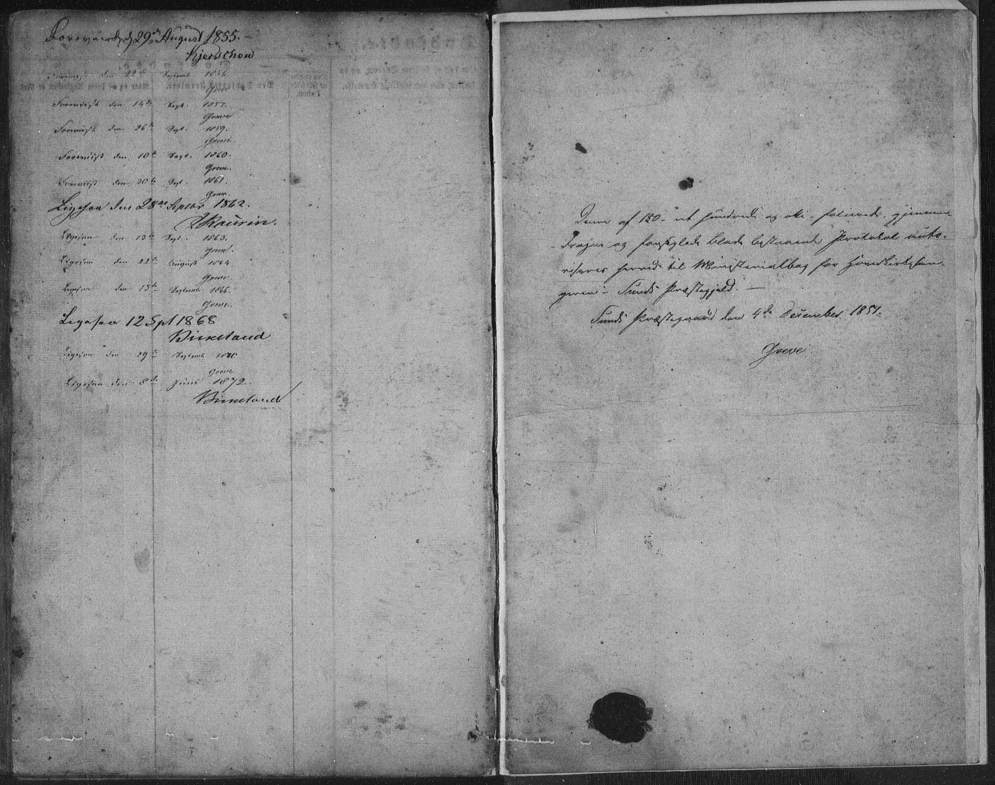 Sund sokneprestembete, AV/SAB-A-99930: Parish register (copy) no. B 1, 1852-1873