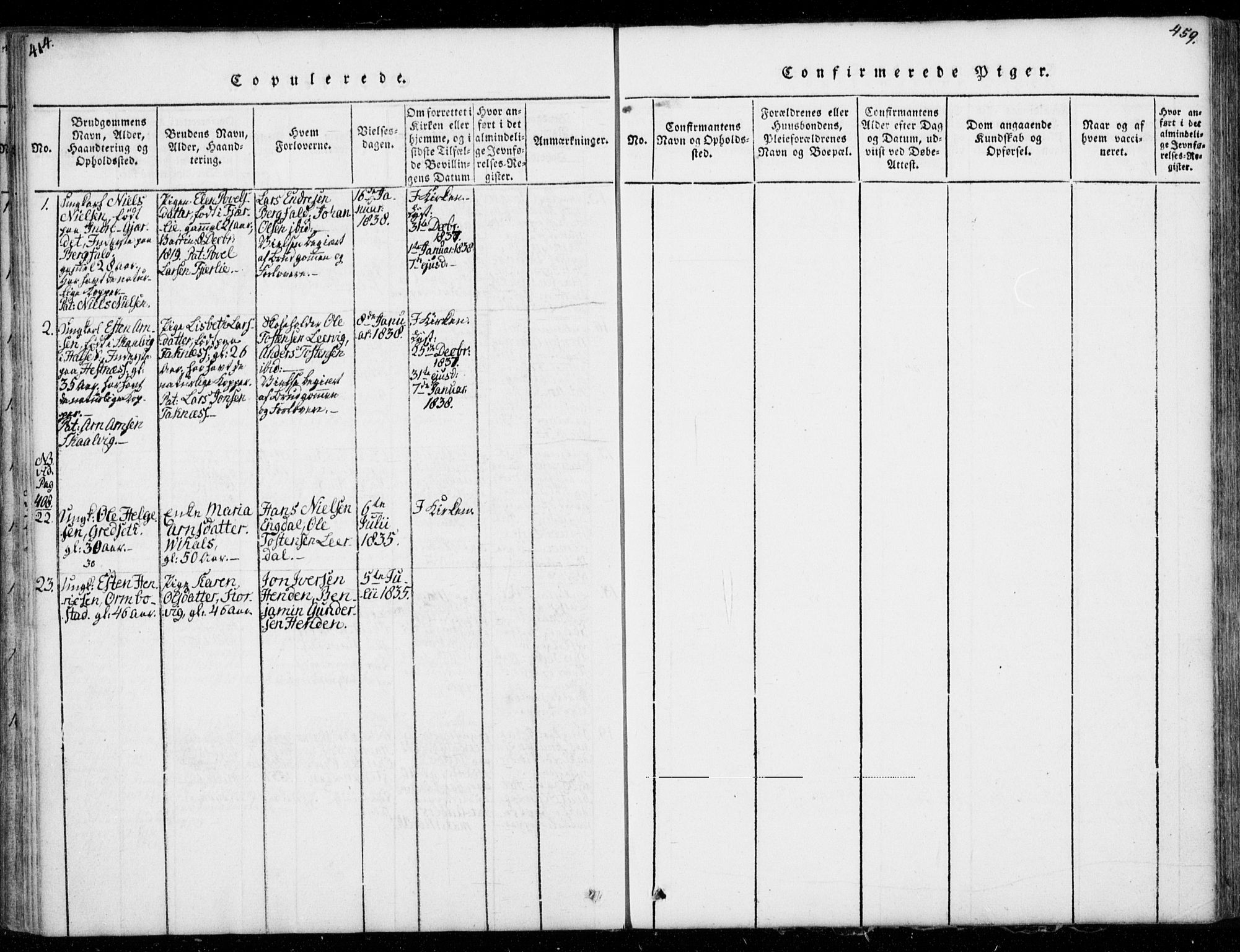 Ministerialprotokoller, klokkerbøker og fødselsregistre - Møre og Romsdal, SAT/A-1454/578/L0903: Parish register (official) no. 578A02, 1819-1838, p. 414-415