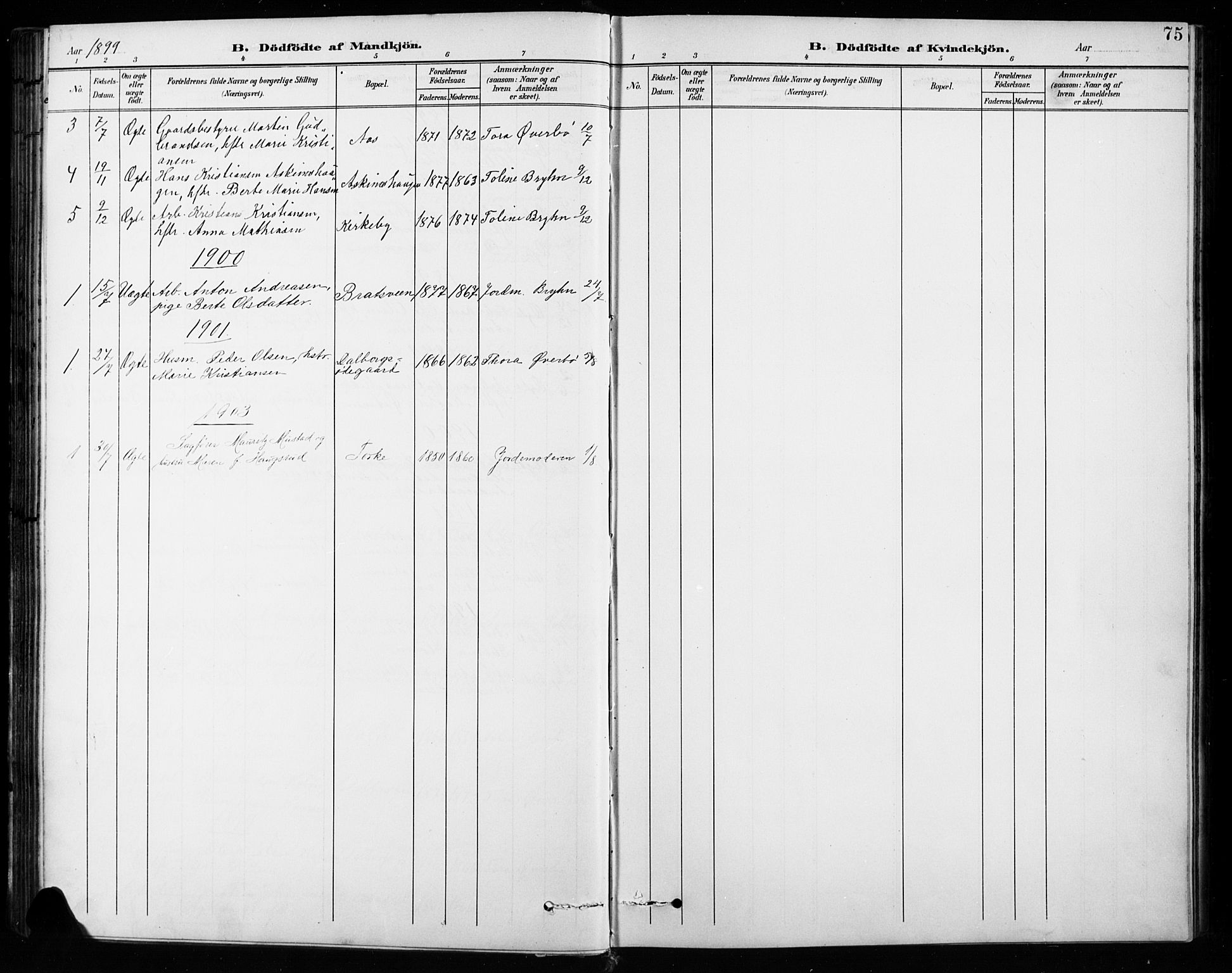 Vardal prestekontor, SAH/PREST-100/H/Ha/Hab/L0010: Parish register (copy) no. 10, 1895-1903, p. 75