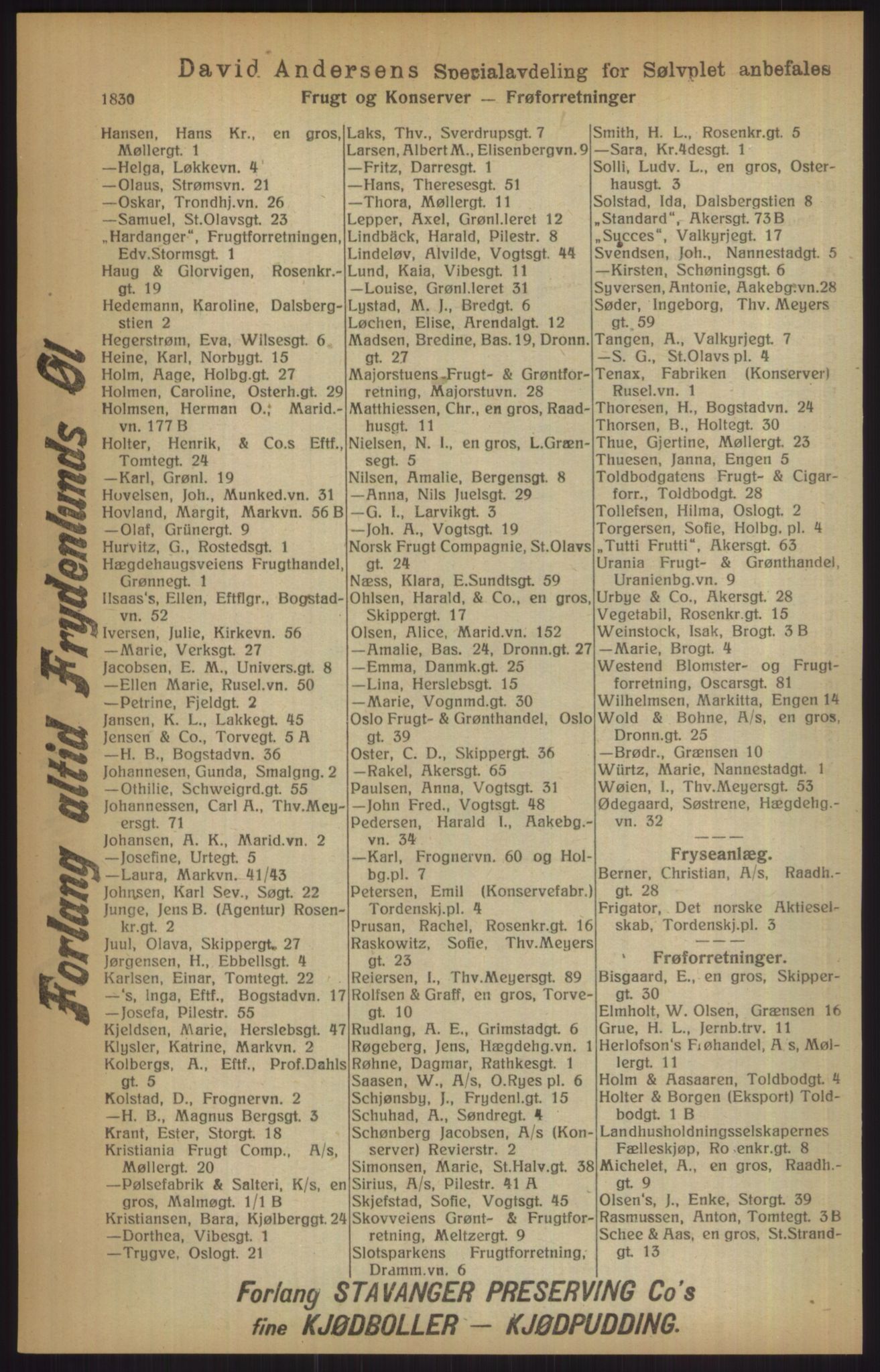 Kristiania/Oslo adressebok, PUBL/-, 1915, p. 1830