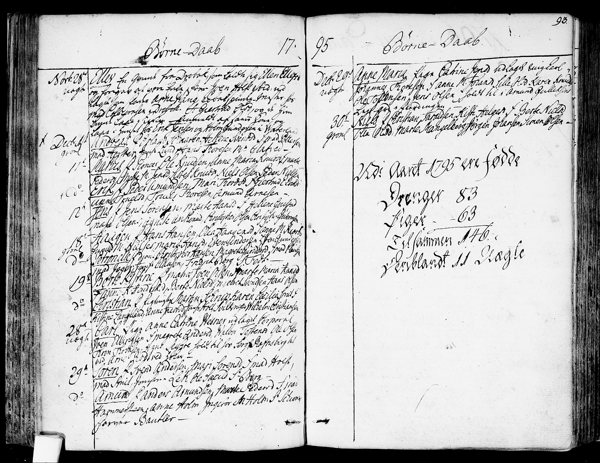 Garnisonsmenigheten Kirkebøker, AV/SAO-A-10846/F/Fa/L0003: Parish register (official) no. 3, 1777-1809, p. 93