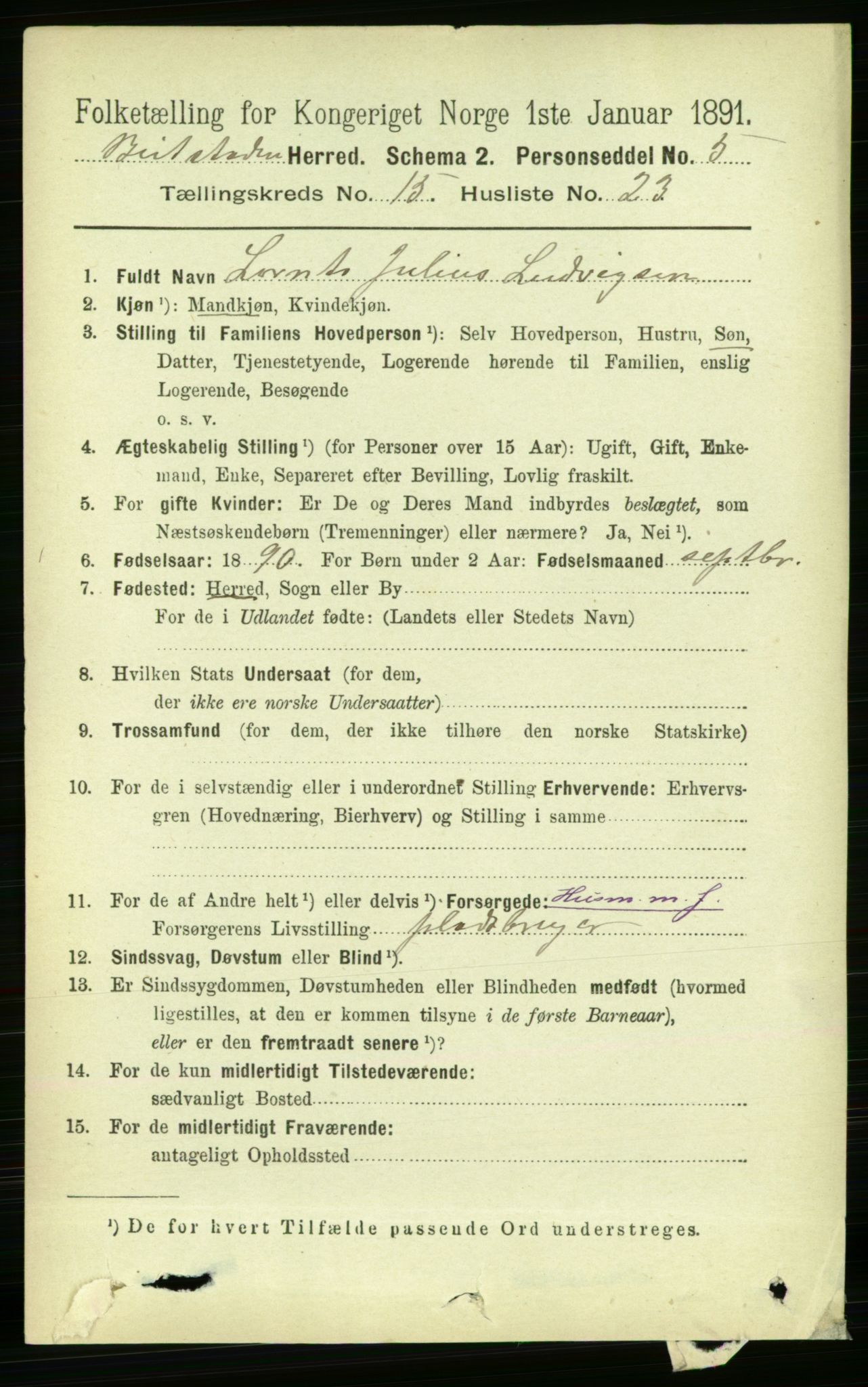 RA, 1891 census for 1727 Beitstad, 1891, p. 4140