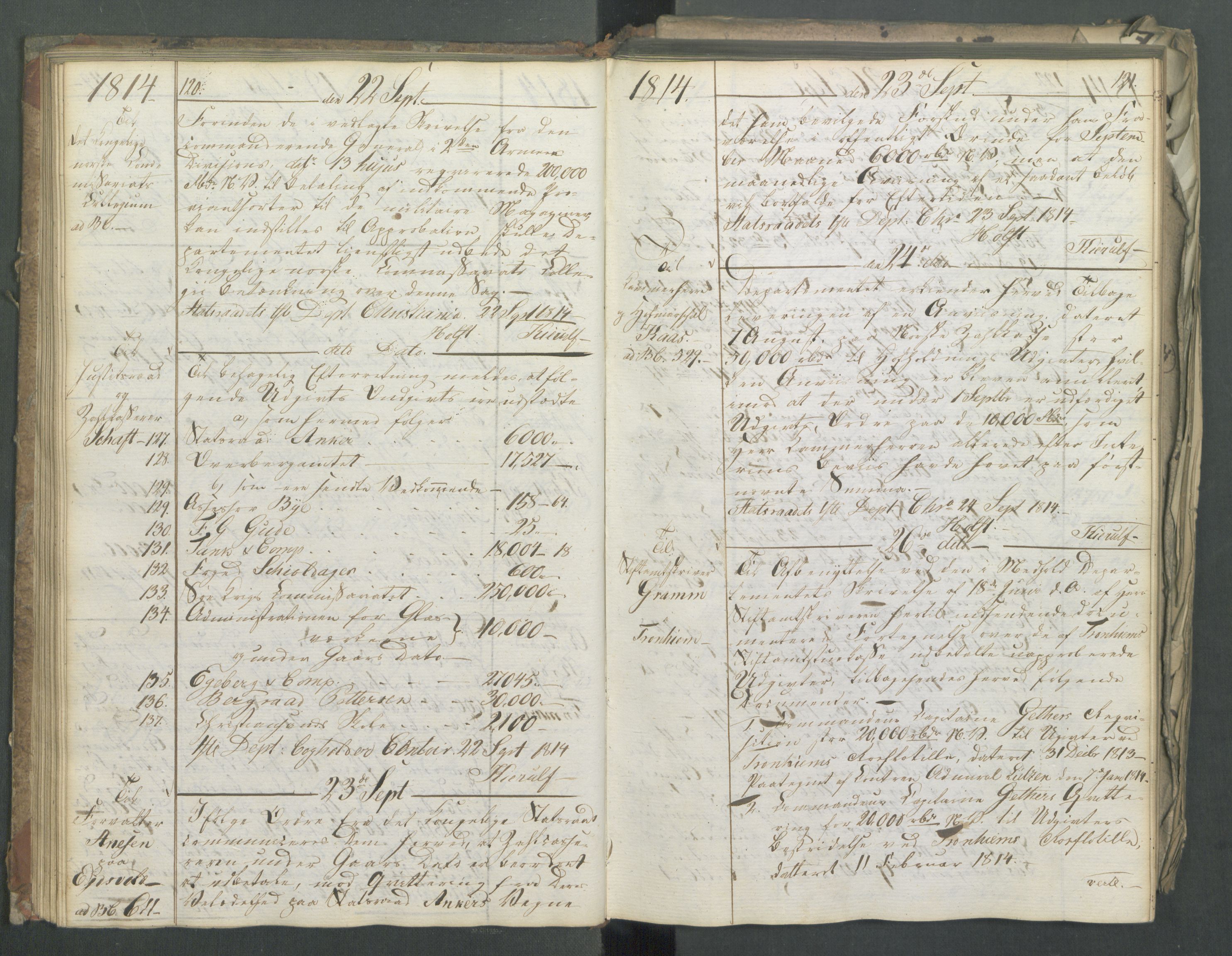 Departementene i 1814, AV/RA-S-3899/Fa/L0011: Bokholderkontoret - Kopibok, 1814, p. 120-121